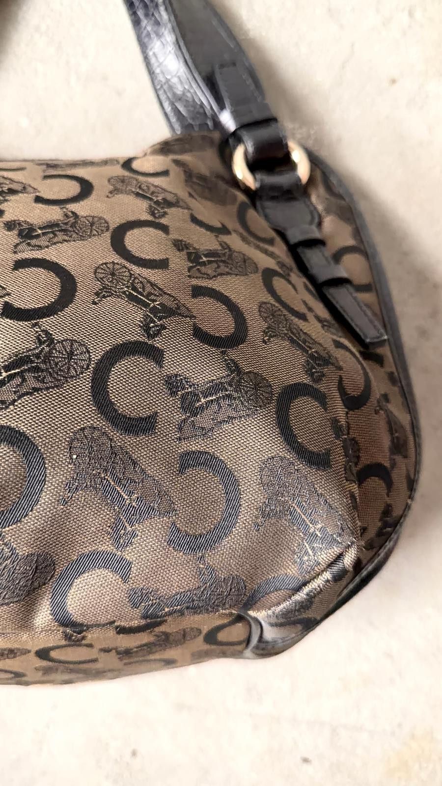 Celine Celine Horse Carriage Bittersweet Shoulder Bag Black/Grey Size ONE SIZE - 9 Thumbnail