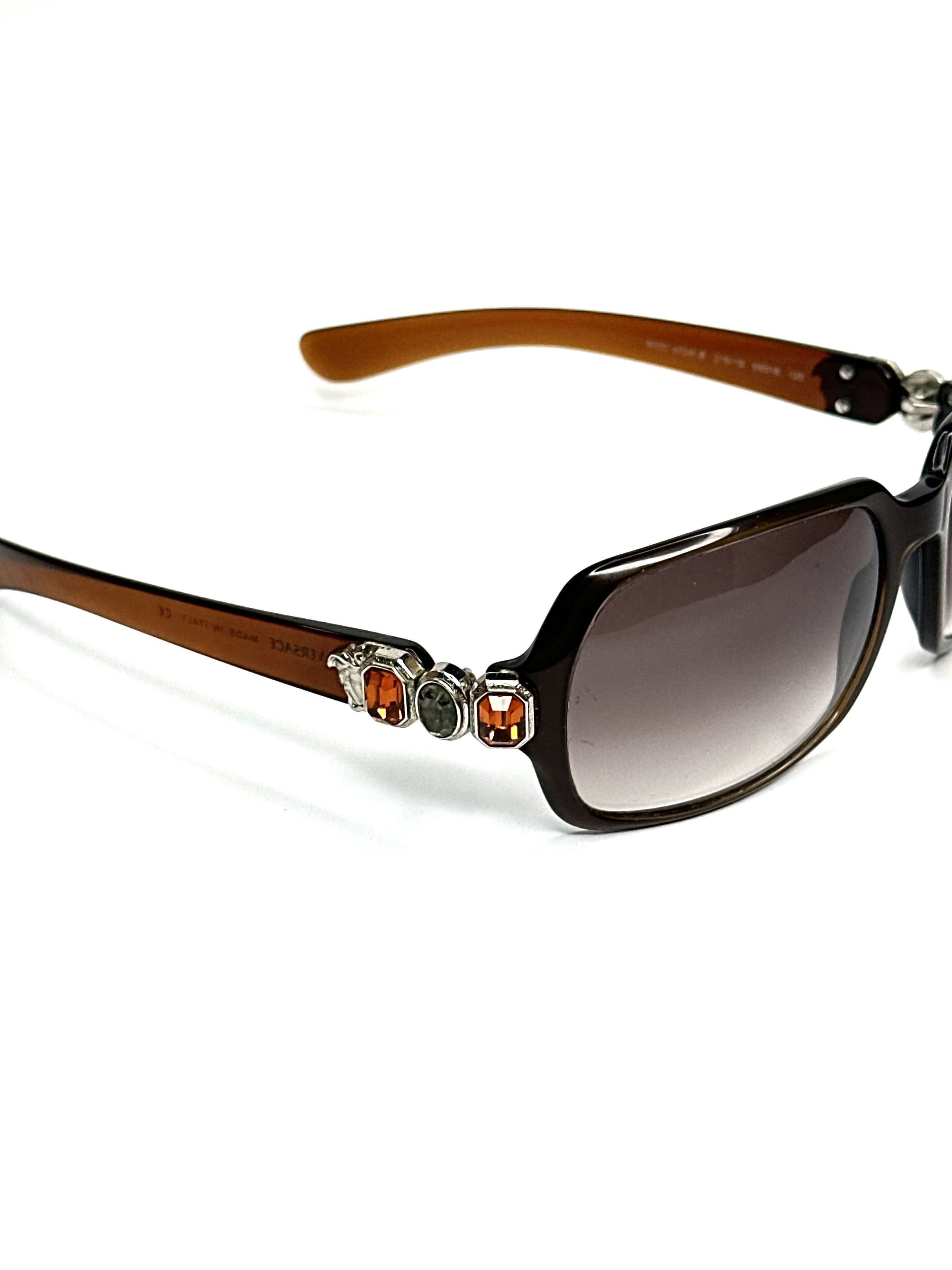Versace Versace Big Stones Swarovski Square Rare Vintage Sunglasses Size ONE SIZE - 6 Thumbnail