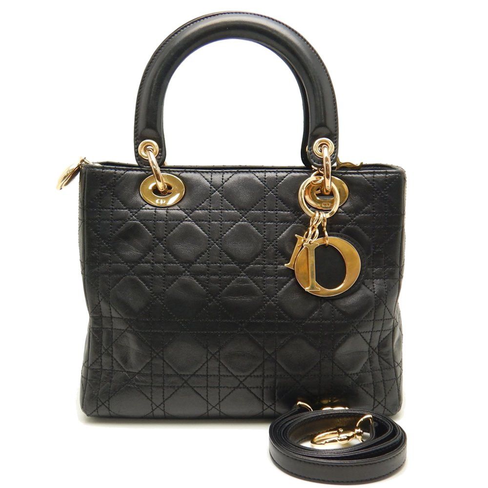 Dior Lady Dior Handbag Lambskin Black