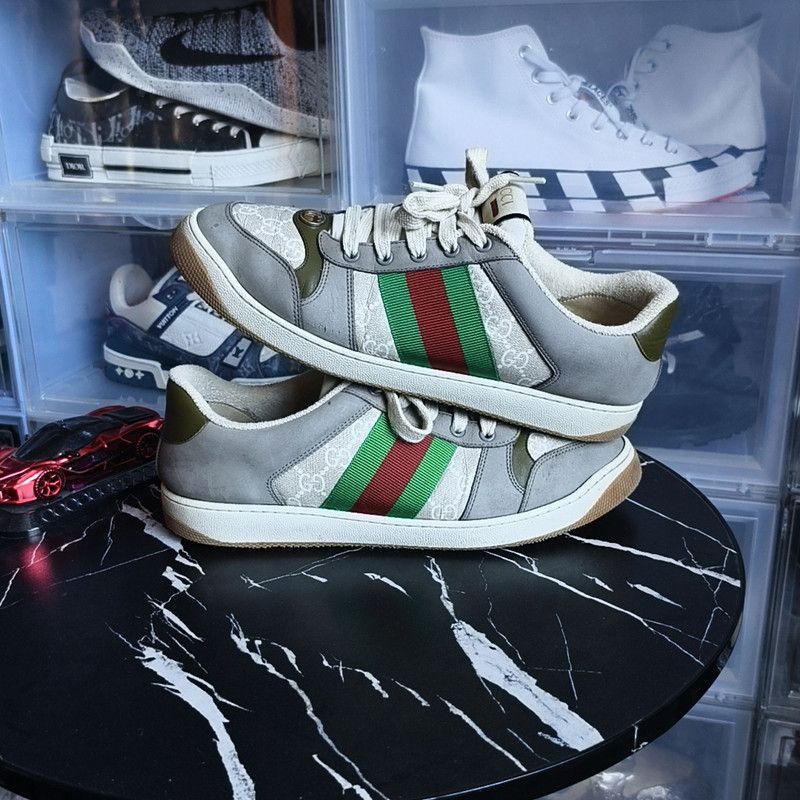 Gucci GUCCI Screener Low-top Fashion Sneakers in Gray - Size US 9 / EU 42 - 7 Thumbnail