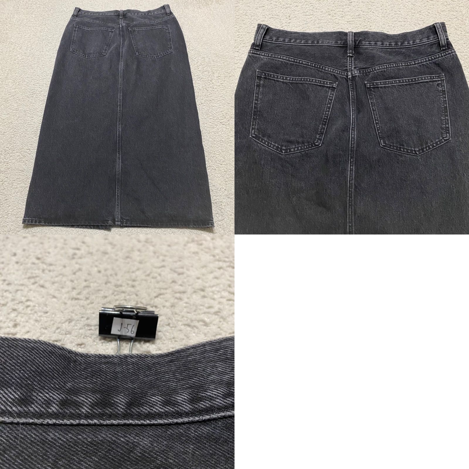 Madewell VINTAGE Madewell Skirt Womens 28 Black Denim Midi Straight Pencil NWT New Size 28" / US 6 / IT 42 - 8 Thumbnail