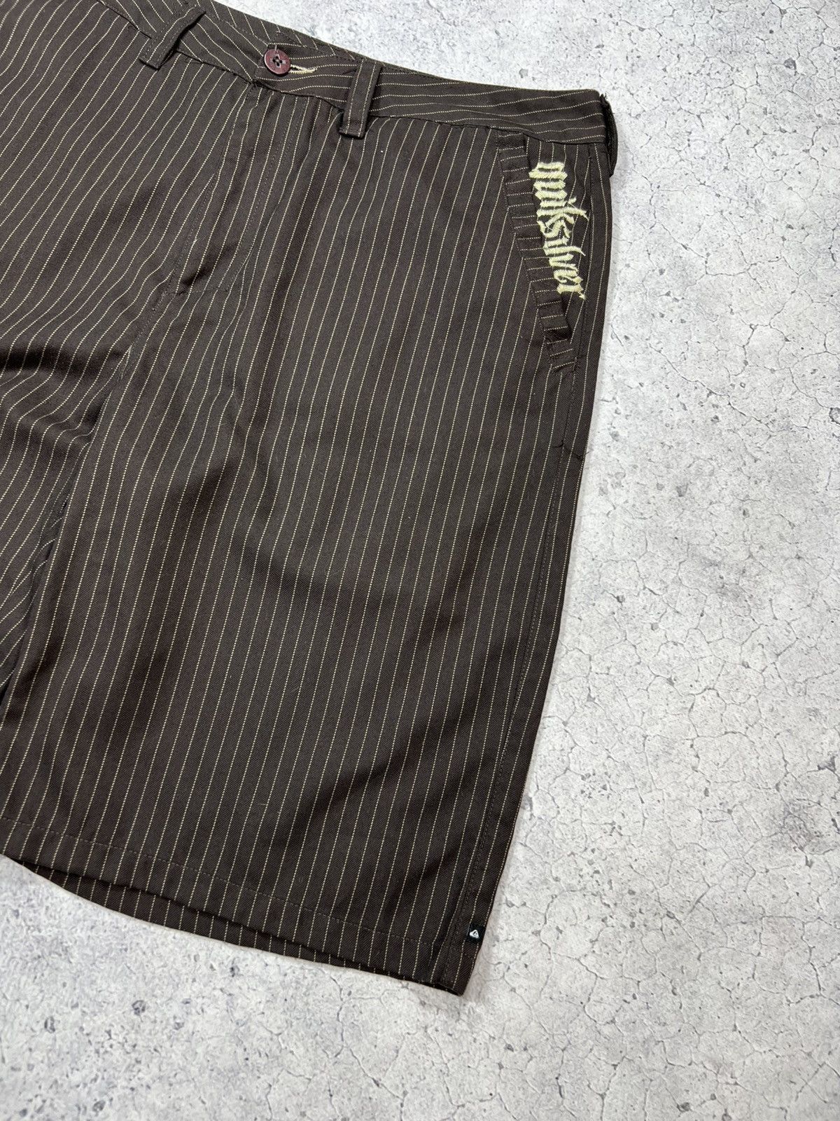 Quiksilver Vintage Quiksilver Cotton Brown Stripped Shorts 90s Surf Size US 36 / EU 52 - 4 Thumbnail