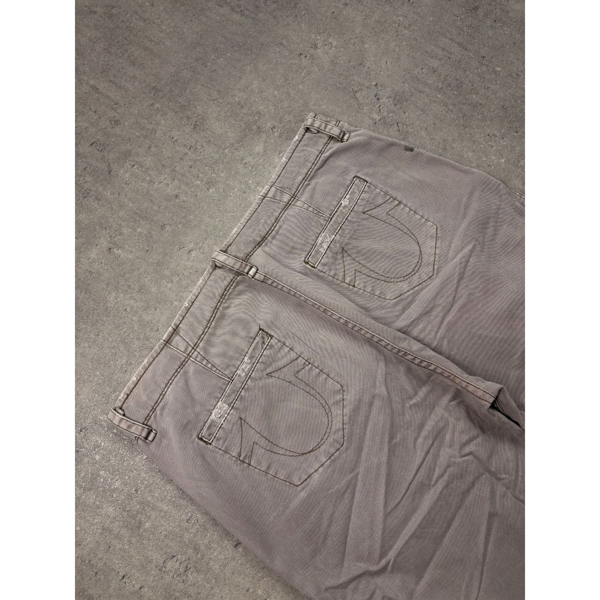 True Religion True Religion Khaki/Grey Straight Leg Trousers Size 34 stree Size US 38 / EU 54 - 3 Thumbnail