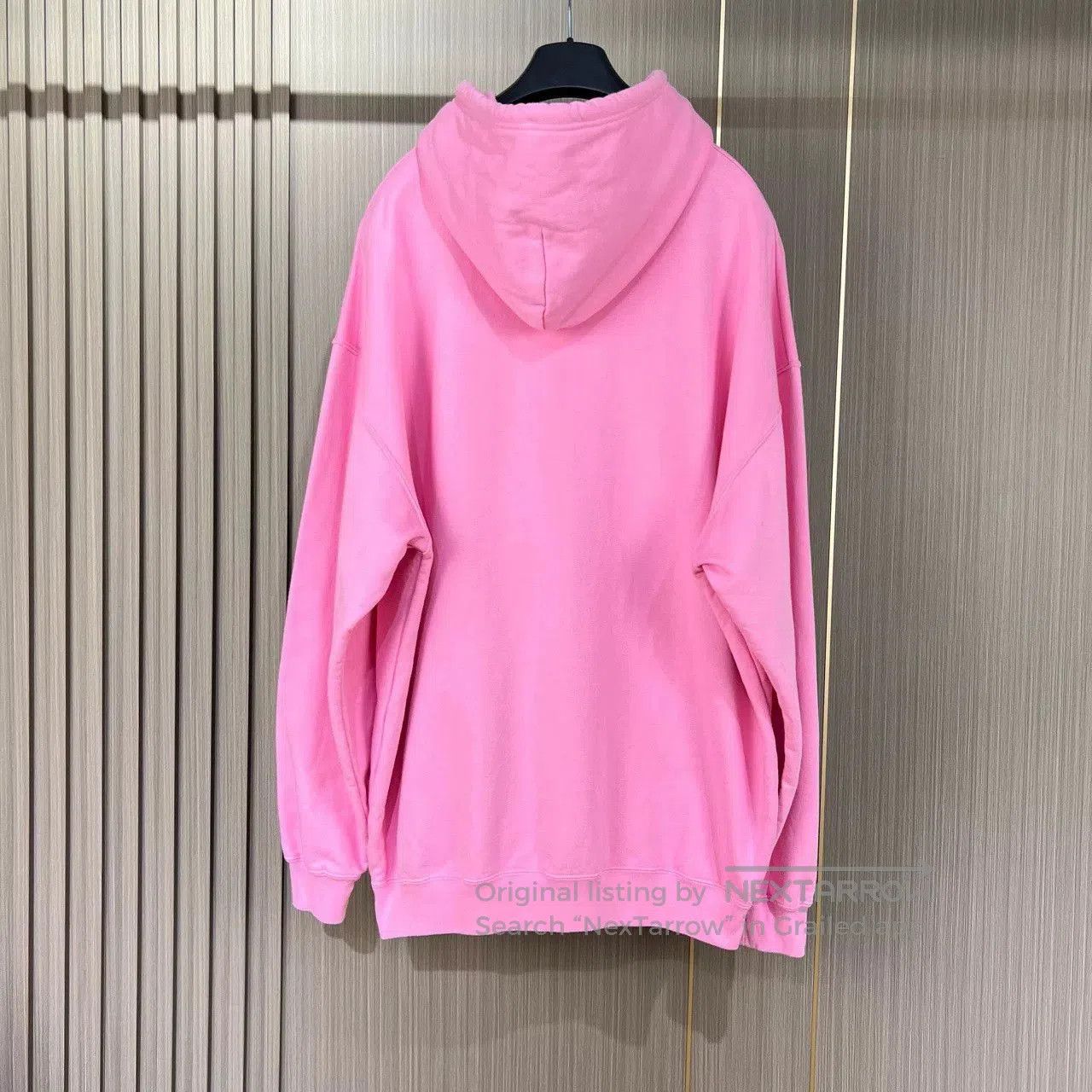 Balenciaga balenciaga pink logo hoodie with rhinestones. Size US L / EU 52-54 / 3 - 2 Thumbnail