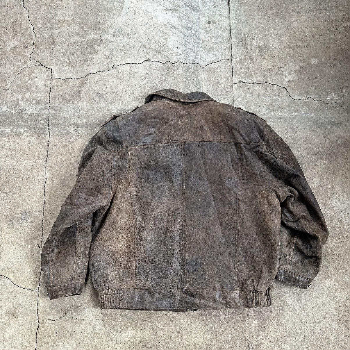Vintage Vintage Brown Leather Jacket Travis Scott Size US M / EU 48-50 / 2 - 4 Thumbnail