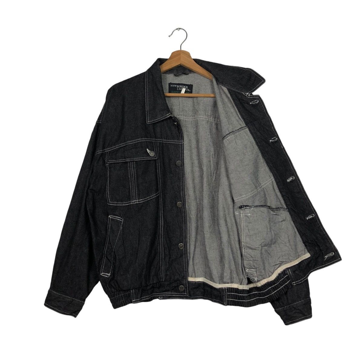 Japanese Brand 🔥VINTAGE CHORE BOMBER JACKET BORDER CARWIN ISSEY MIYAKE Size US M / EU 48-50 / 2 - 13 Thumbnail
