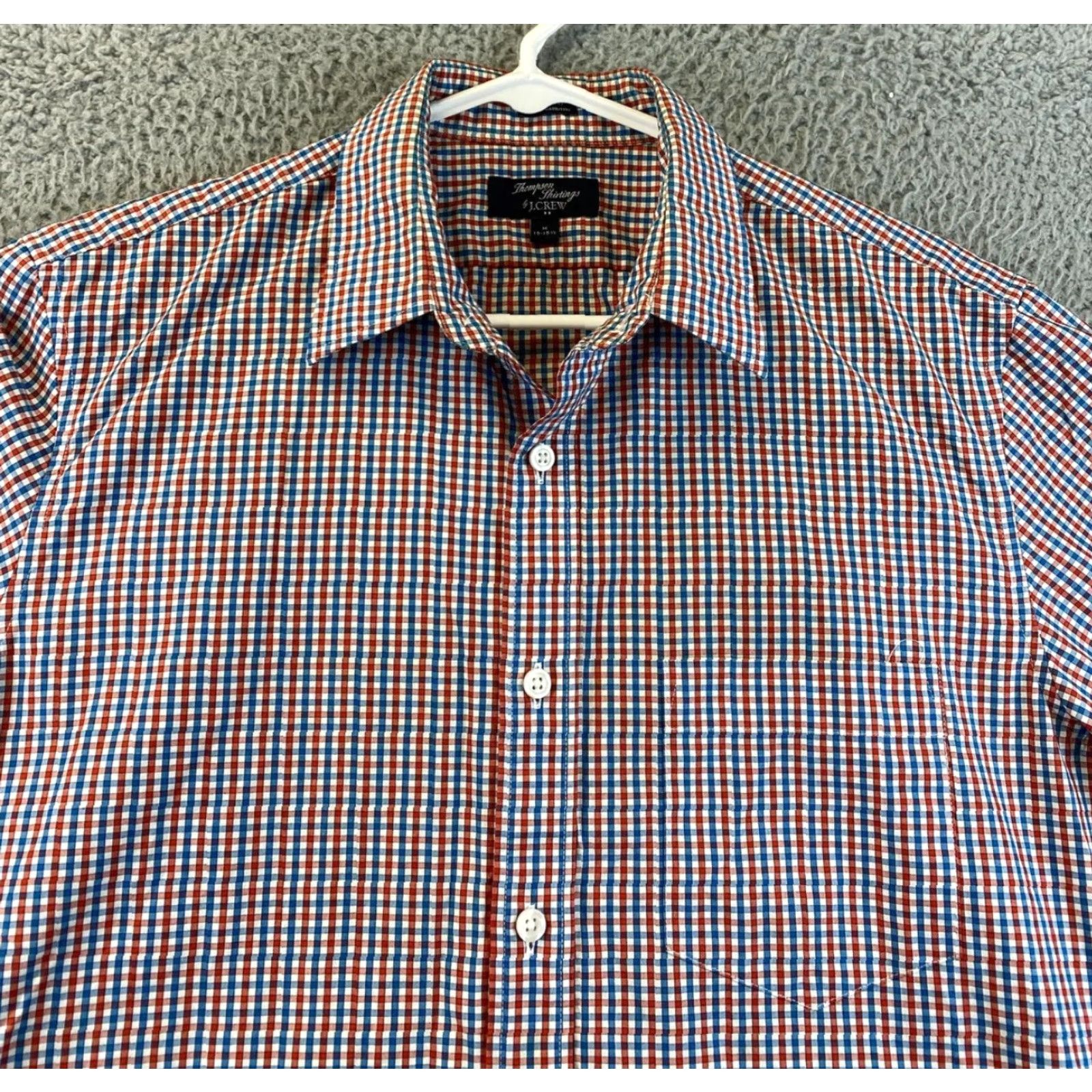 J.Crew J.CREW Mens Dress Shirt M 15/15.5 Long Sleeve Plaid Button-Up Multicolor Regular Fit Size 40R - 3 Thumbnail