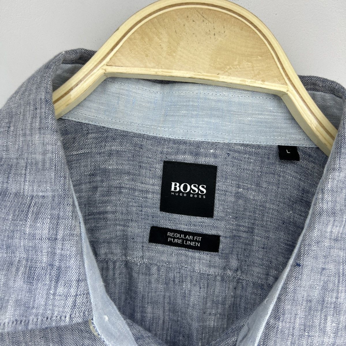 Designer × Hugo Boss Brand New Men’s Hugo Boss Casual Linen Shirt L Grey Size US L / EU 52-54 / 3 - 4 Thumbnail