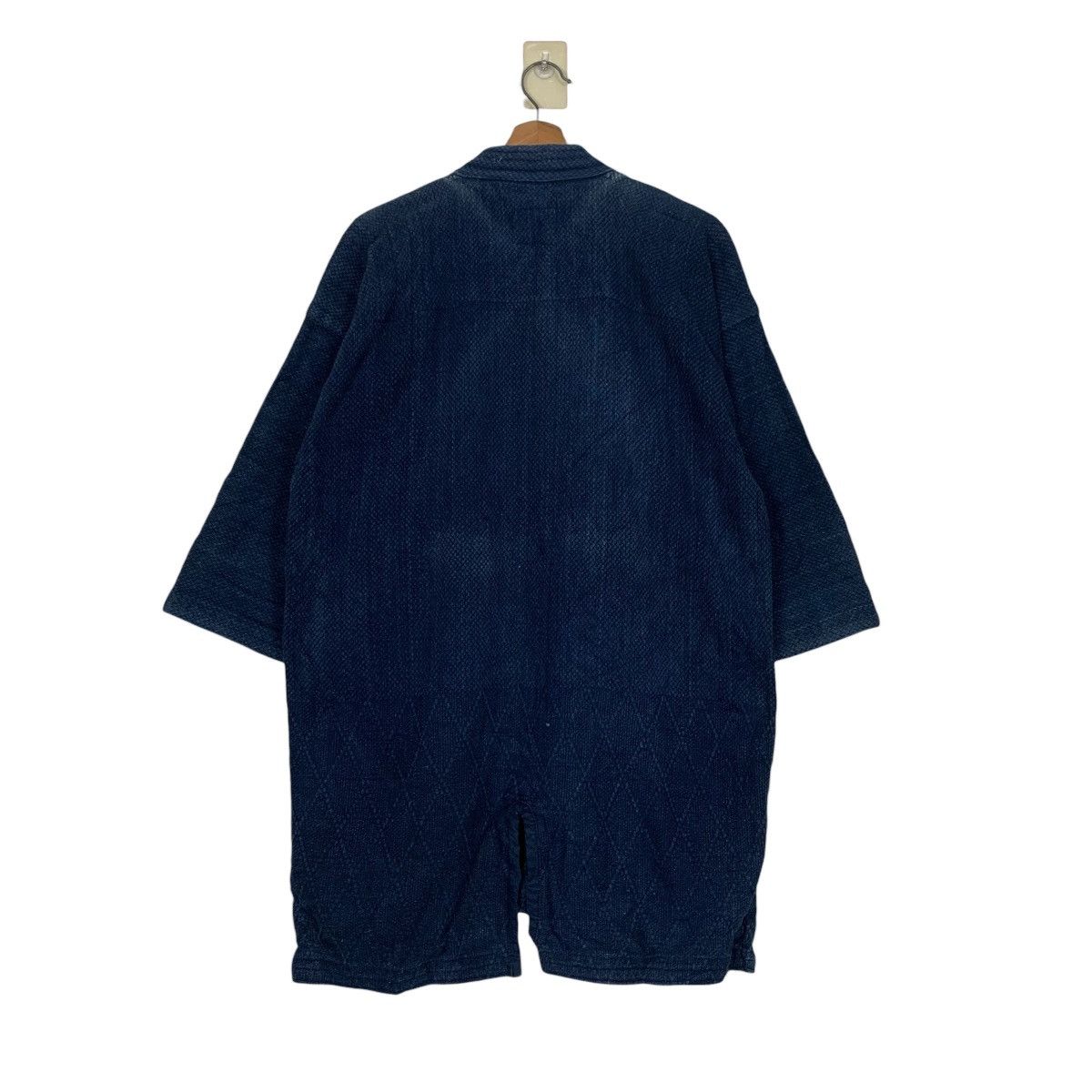 Vintage FUJI DARUMA Indigo Sashiko Thick Weave Kimono #3567-C163 Size US L / EU 52-54 / 3 - 7 Thumbnail