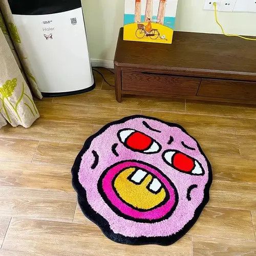 Other Cartoon Kawaii Cherry Bomb Handmade Tufted Carpet Size ONE SIZE - 2 Thumbnail