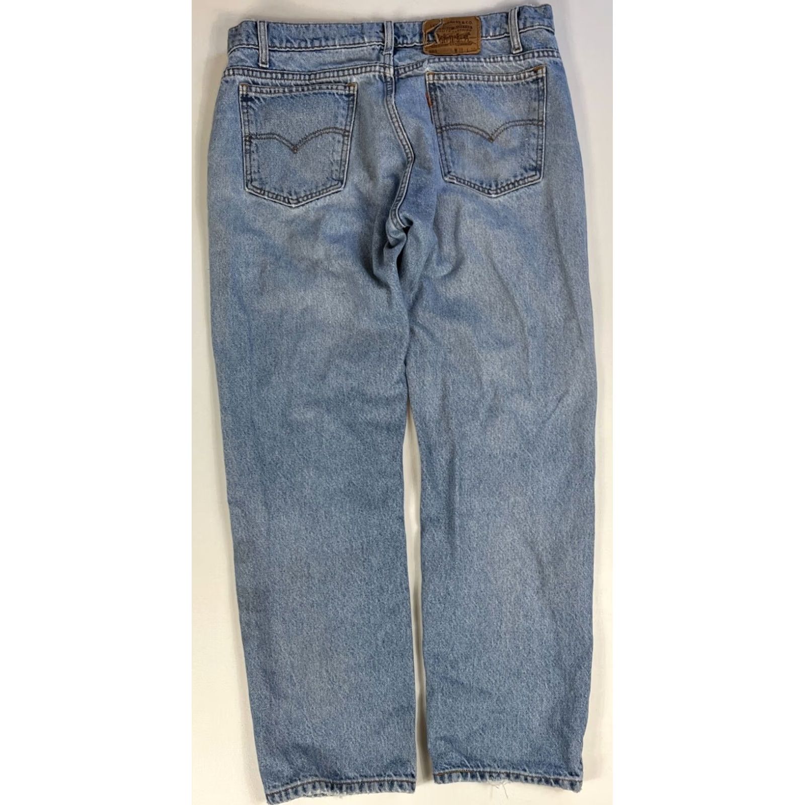 Levi's Levi's 505 Jeans Regular Fit Distressed 90s Vintage Mens Blue 35x30 Pants Straight Jeans Mens Size US 35 - 2 Thumbnail