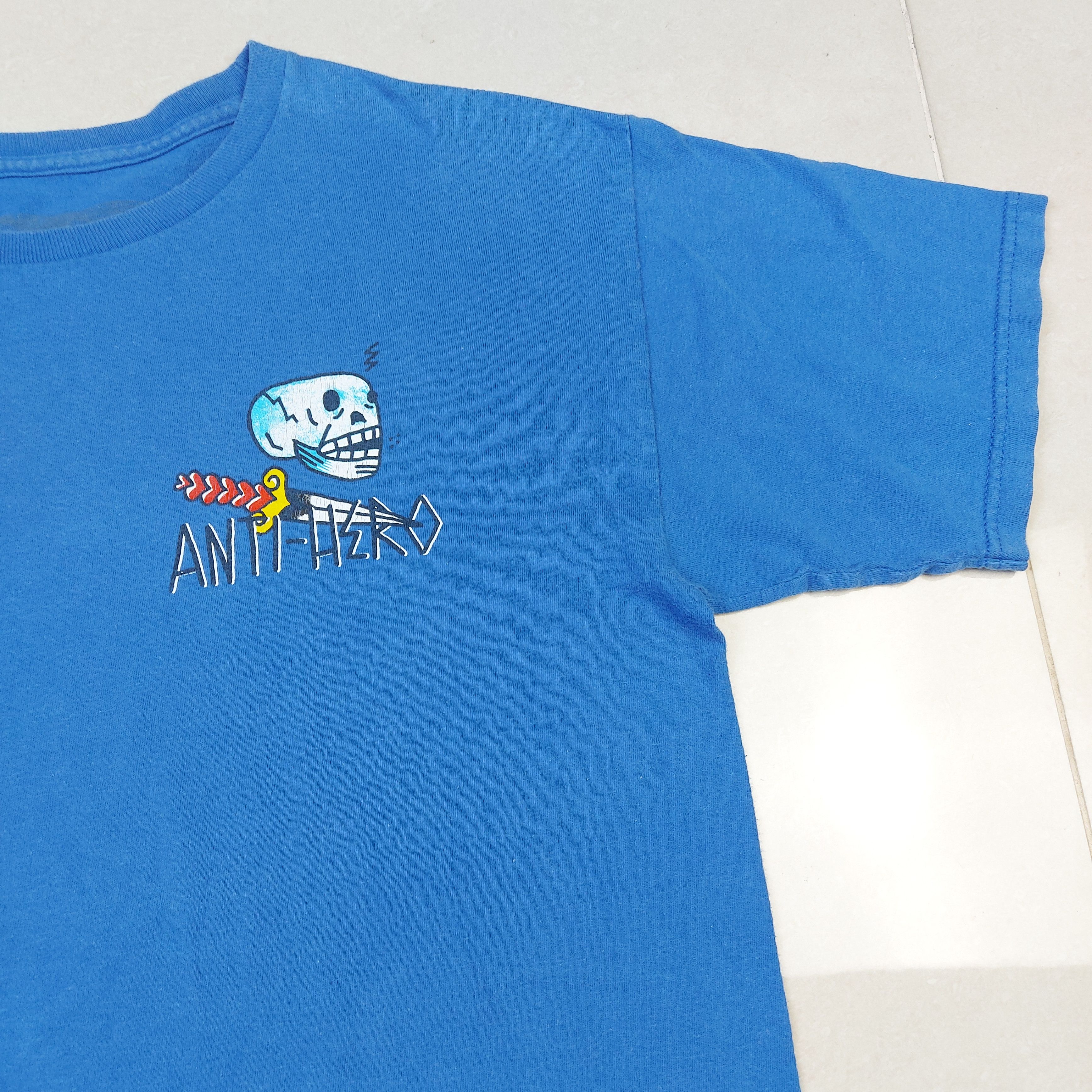 Antihero Vintage Y2K Antihero Skateboards Short Sleeve Blue T-Shirt Size US M / EU 48-50 / 2 - 4 Thumbnail