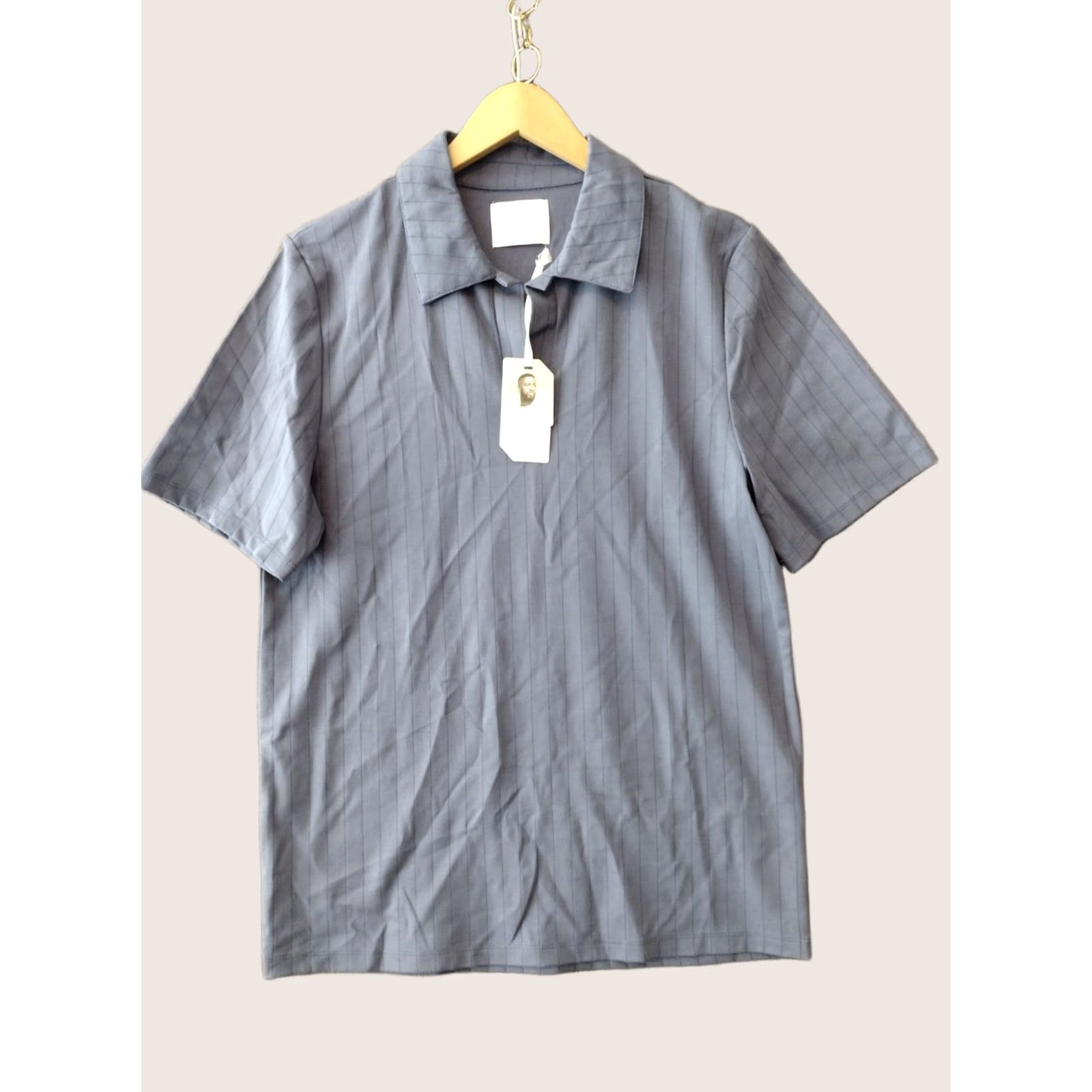 Vintage STYLUS Ladarius Campbell Light Striped Casual Shirt Blue Polo S/M Size US S / EU 44-46 / 1 - 1 Thumbnail