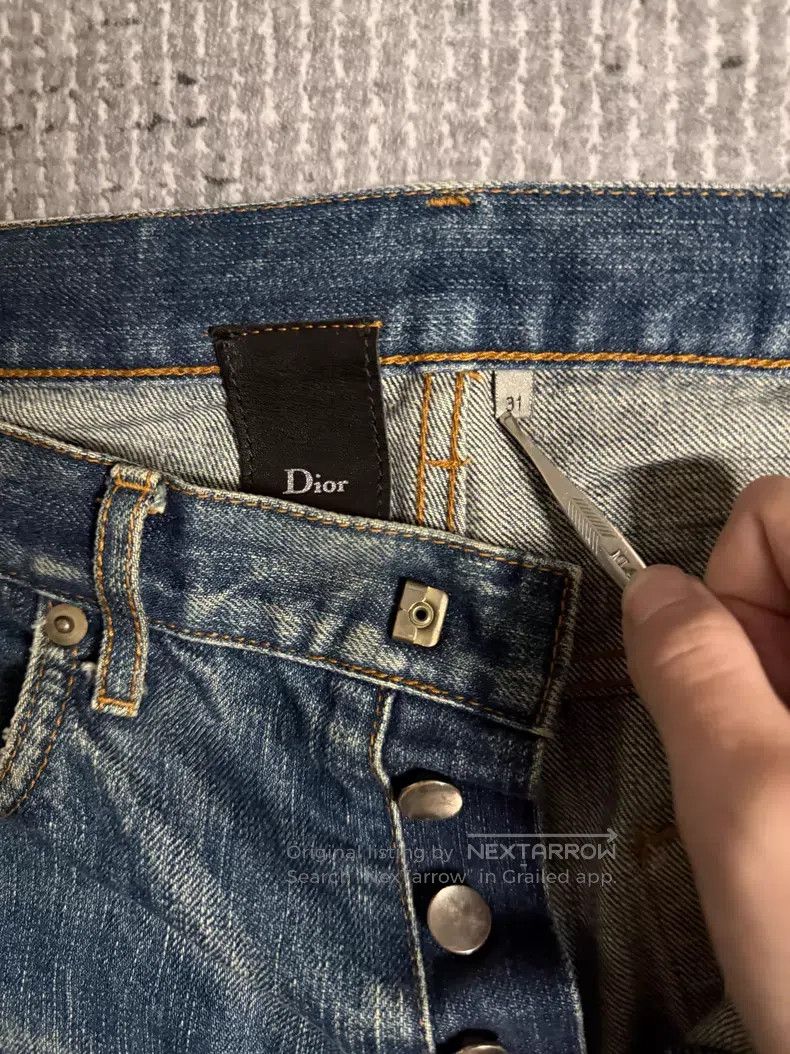 Dior Dior Classic light blue ghost claw water-washed destroyed Size US 31 - 3 Thumbnail