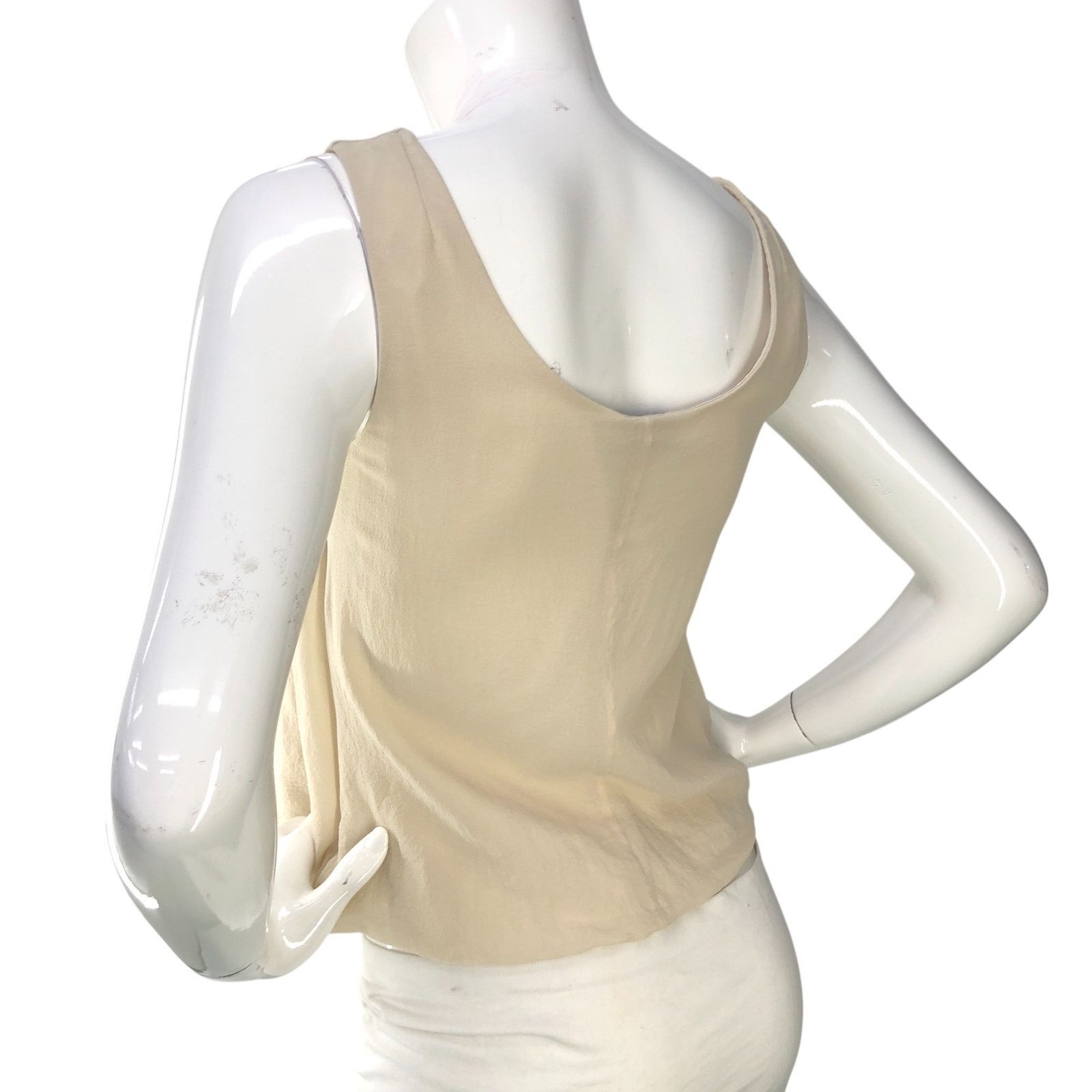 Akris Akris Sz 4 Top Silk Crepe Shell Tank Fully Lined Beige $795 Size S / US 4 / IT 40 - 6 Thumbnail
