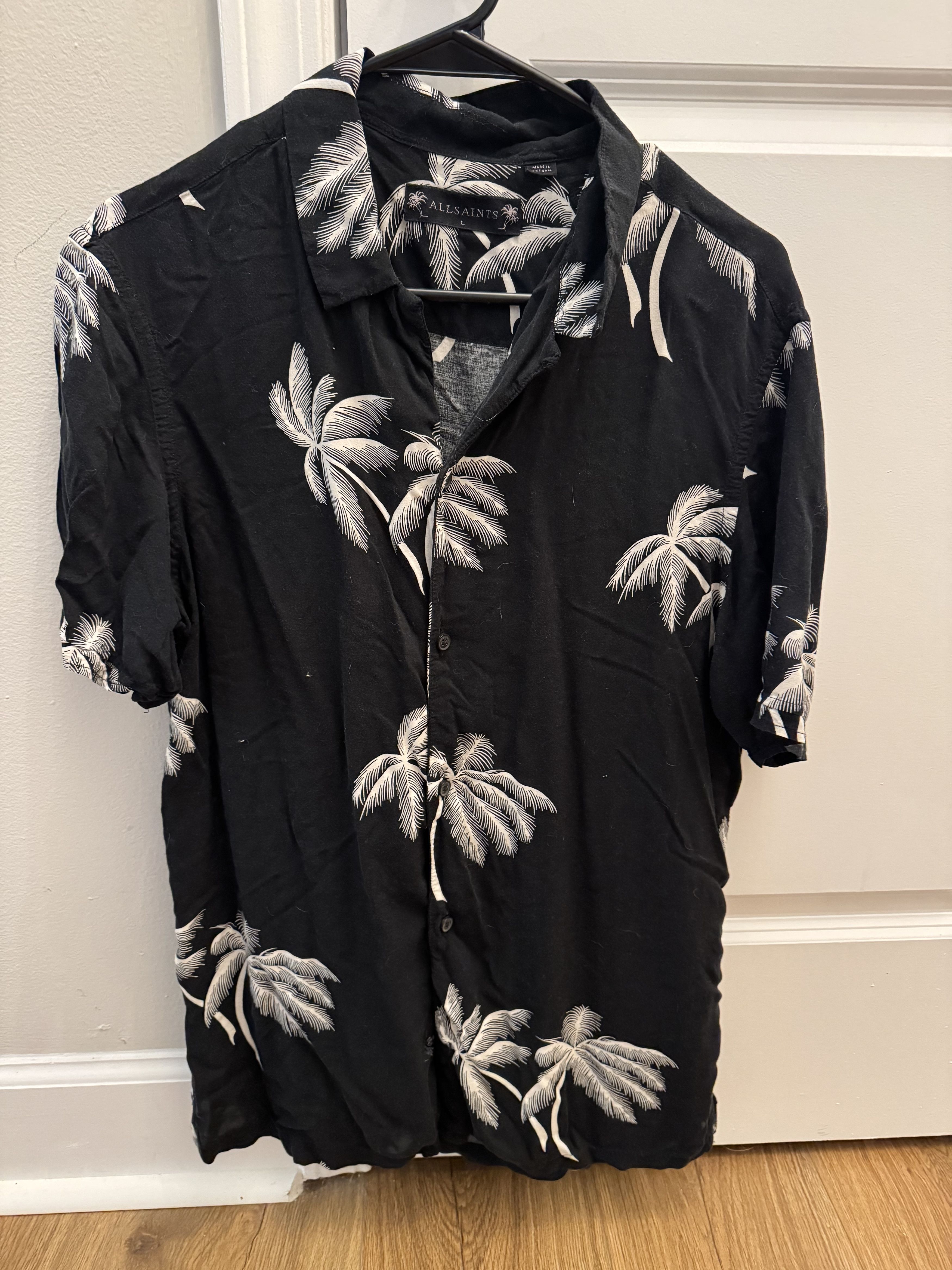 Allsaints Black All Saints Summer Shirt Button Down Size L Size US L / EU 52-54 / 3 - 1 Thumbnail