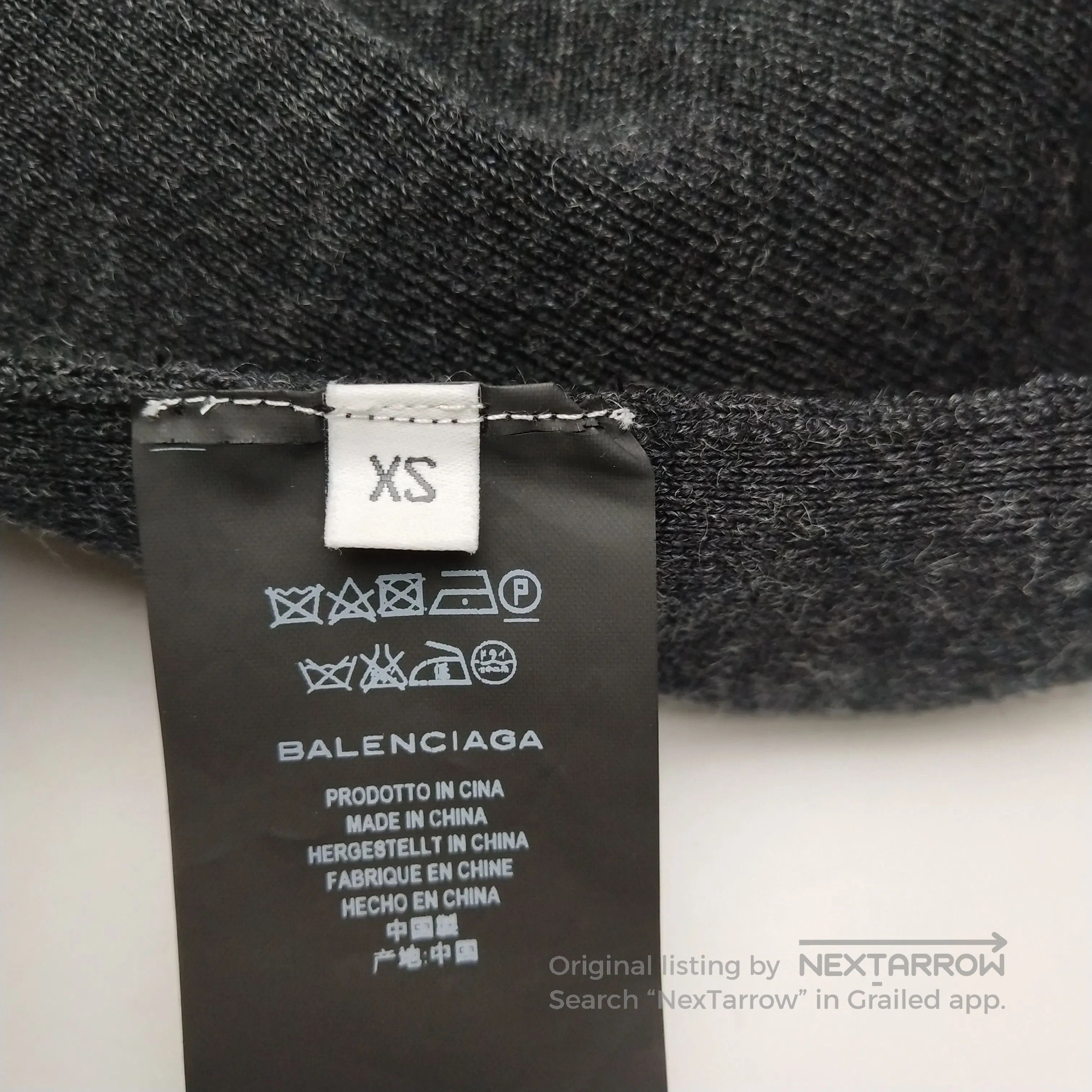 Balenciaga Balenciaga XS Wool Blend Colorblock Logo V-Neck Sweater. Size US XS / EU 42 / 0 - 7 Thumbnail