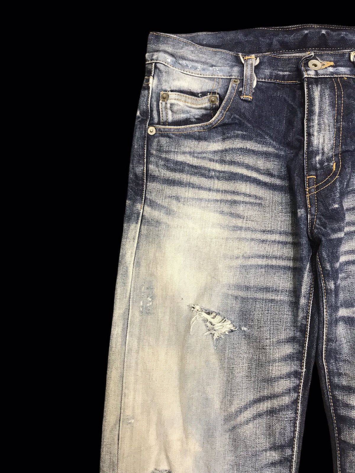 Japanese Brand 💥ARCHIVAL💥SELF TA SUPER STONEWASH DISTRESSED DENIM F295 Size US 30 / EU 46 - 4 Thumbnail