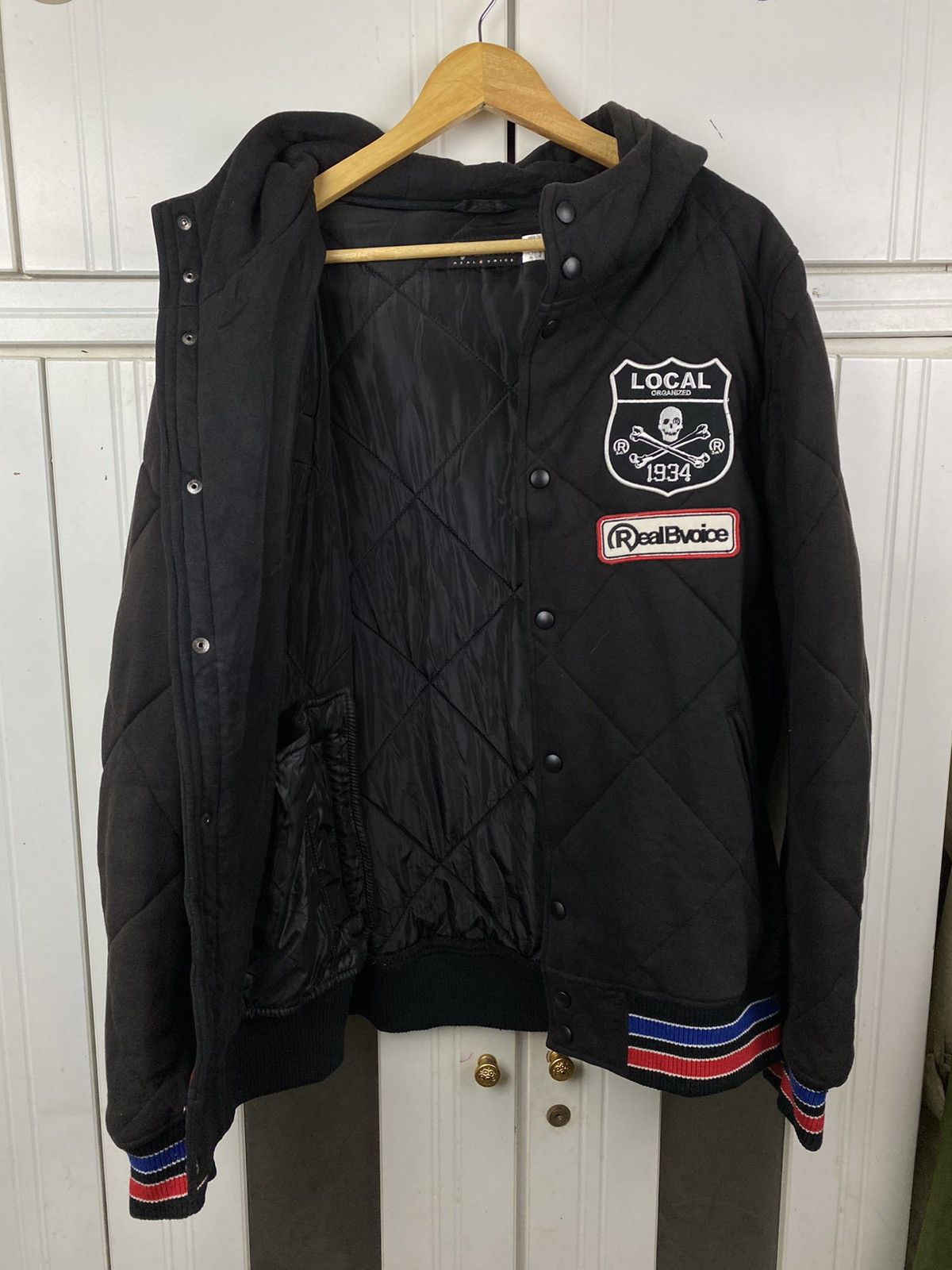 Japanese Brand × Vintage ✅️Vintage Real BVoice Varsity Jacket Black Size US XL / EU 56 / 4 - 8 Thumbnail