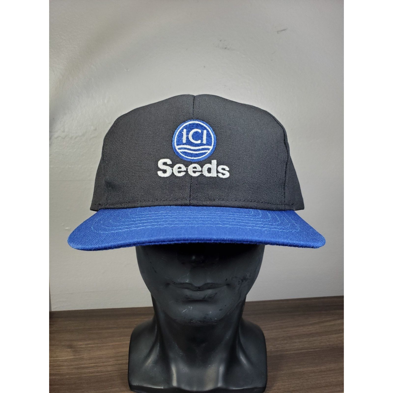 Swingster × Vintage ICI Seeds Hat Snapback Cap Two Tone Swingster USA MADE Farm Size ONE SIZE - 2 Thumbnail