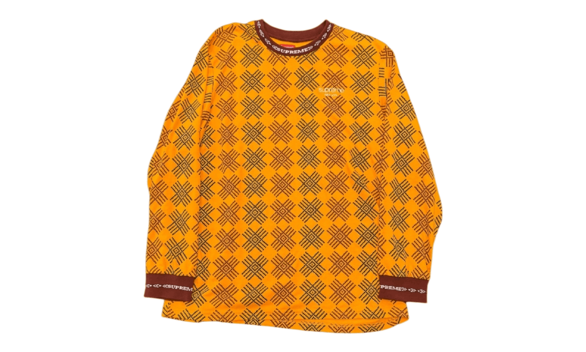Supreme Yellow Cross Longsleeve T-Shirt Size US XL / EU 56 / 4 - 1 Thumbnail