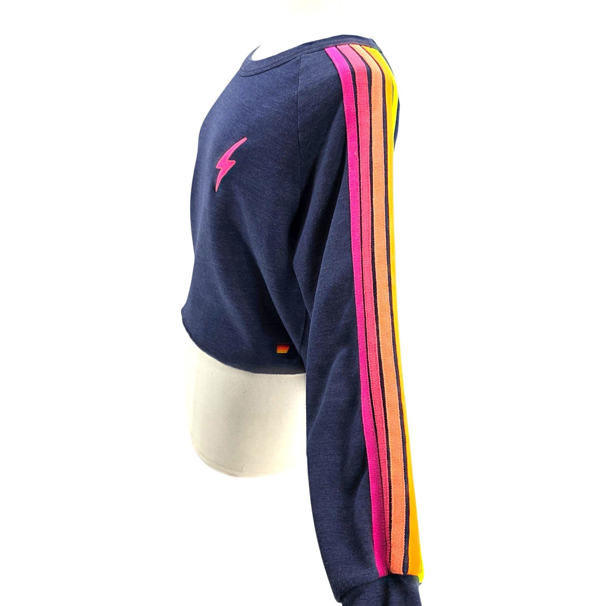 Aviator Nation Aviator Nation Womens Large Sweatshirt Bolt Cropped Classic Size L / US 10 / IT 46 - 3 Thumbnail