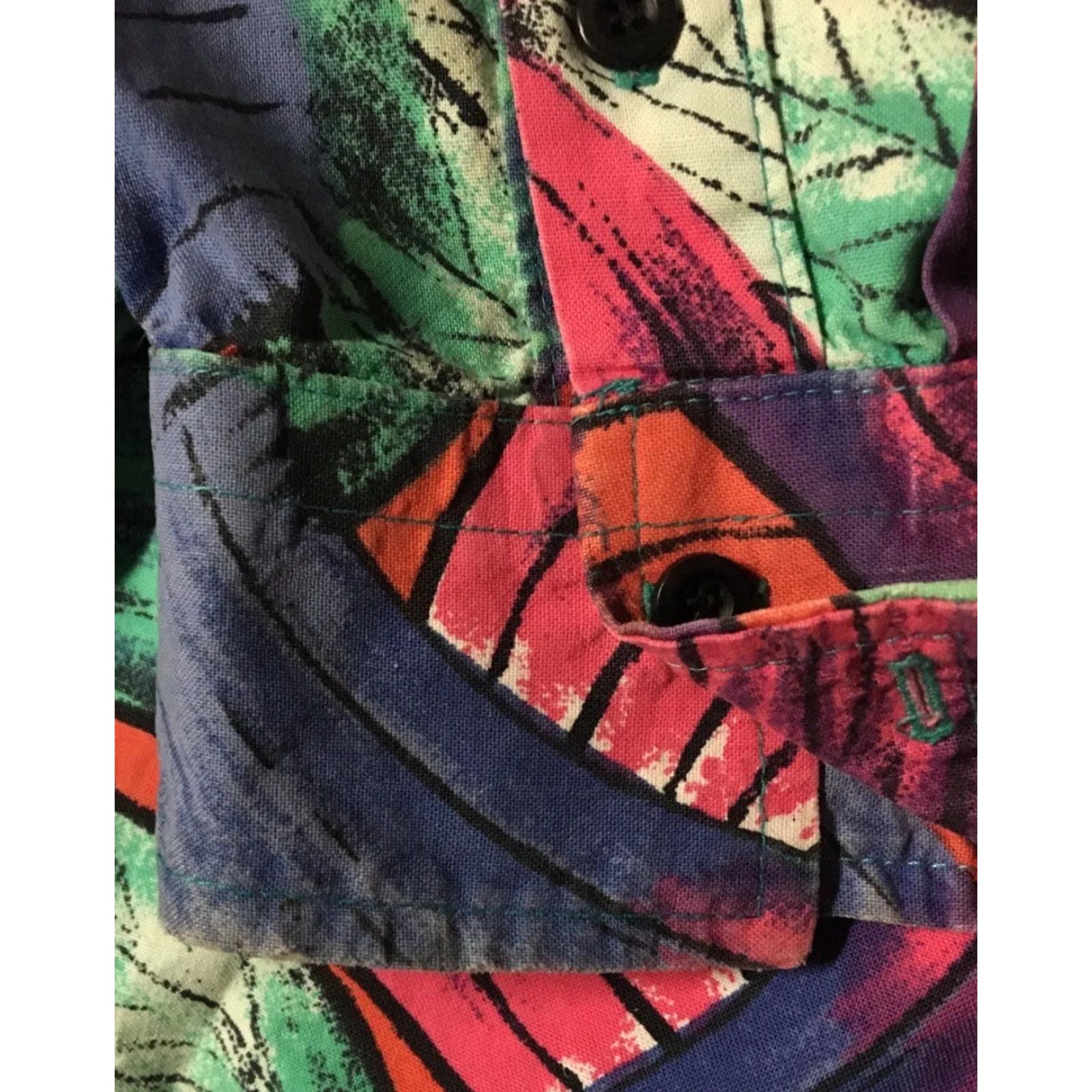 Roper VINTAGE Roper Abstract Western Shirt L Men Green Button-Up 80s 90s Surf Skate Cowboys AOP USA 70s 80s Southwestern Rockabilly Heritage Heroes Size US L / EU 52-54 / 3 - 3 Thumbnail