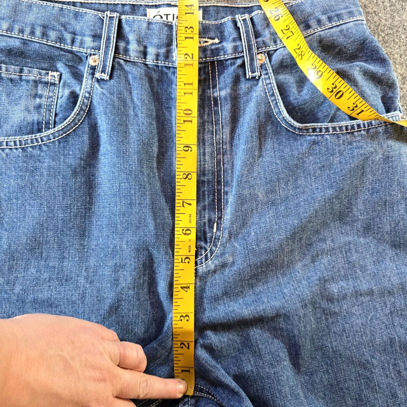 Vintage Etica Jeans Womens Size 29 Blue Barrel Leg Baggy Relaxed Ethically Made Casual Denim Pocket 5-Pocket Design Wide-Leg Inseam 27in Cotton Blend Shirt? Size 29" - 7 Thumbnail