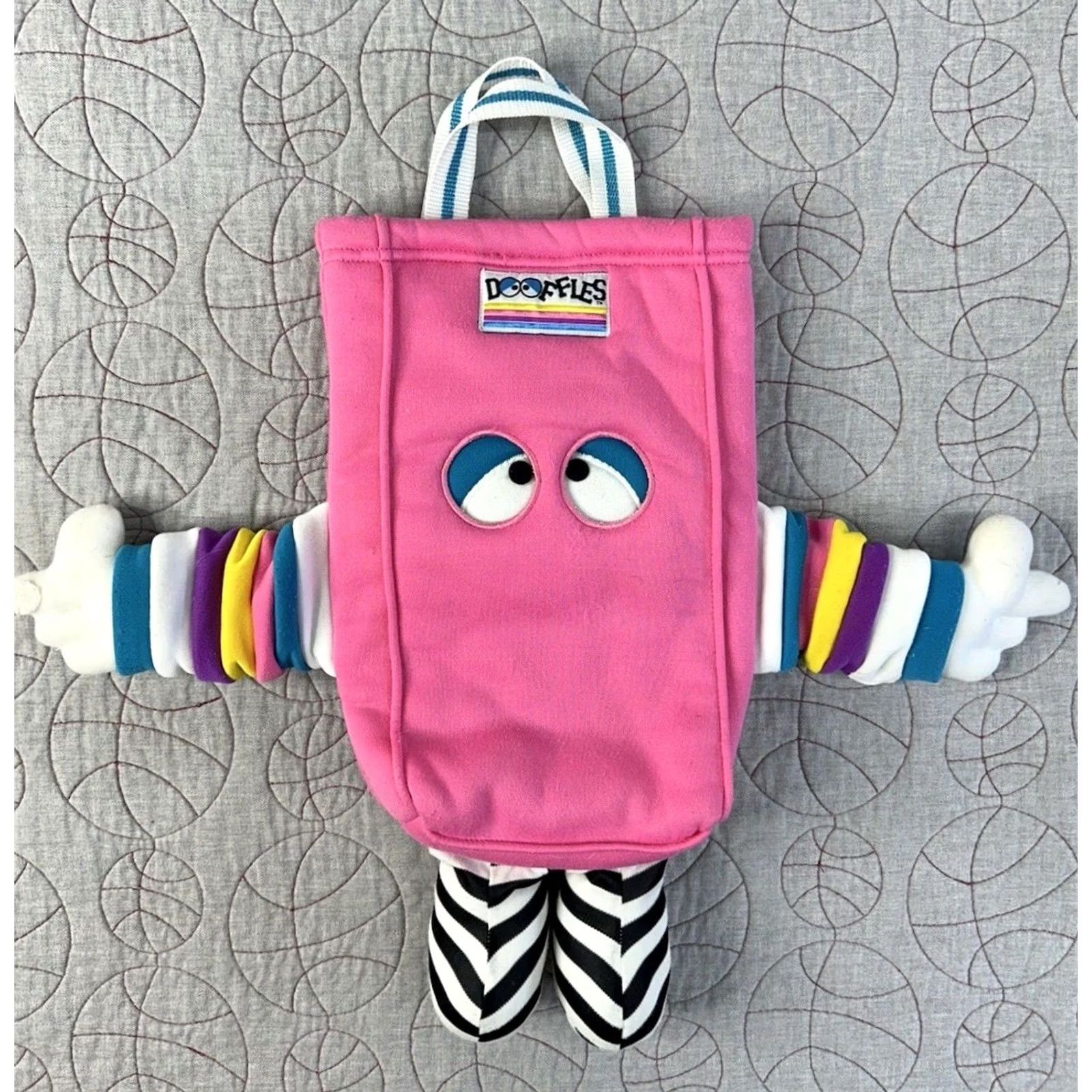 Vintage VINTAGE Dooffles Bag Plush Pink Tote Imagination Factory 1988 Novelty Pink Dooffles Bag Plush Tote Womens Mens Girls Boys Size ONE SIZE - 3 Thumbnail