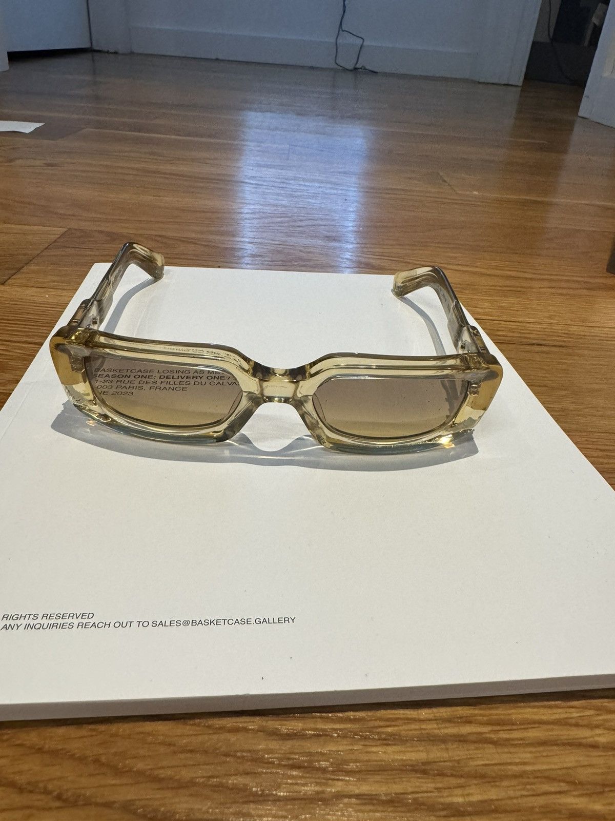 Pre-owned Chrome Hearts Glasses In Gold