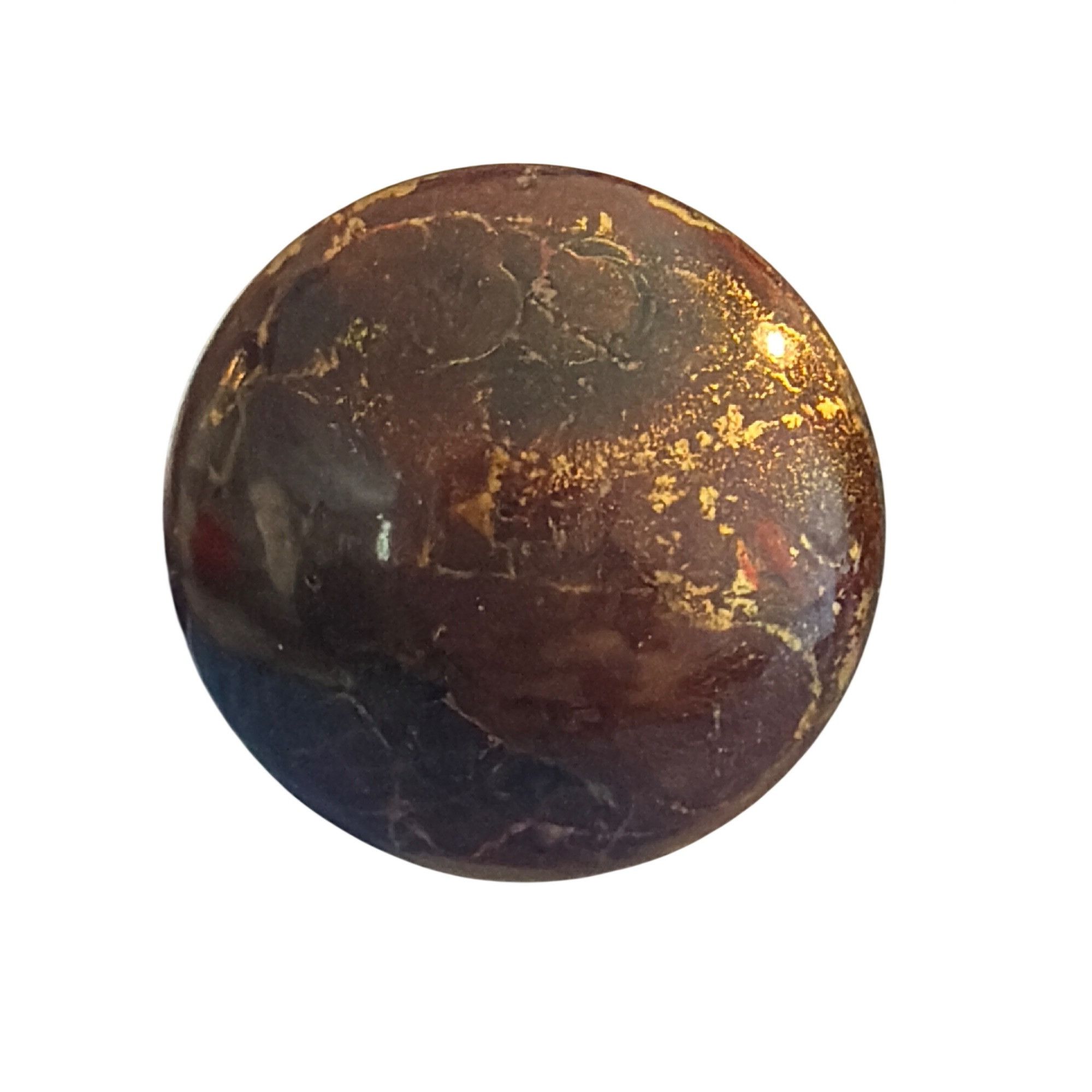 Other Vintage Round Button Pierced Earrings Resin Domed Marbled Li Size ONE SIZE - 2 Thumbnail