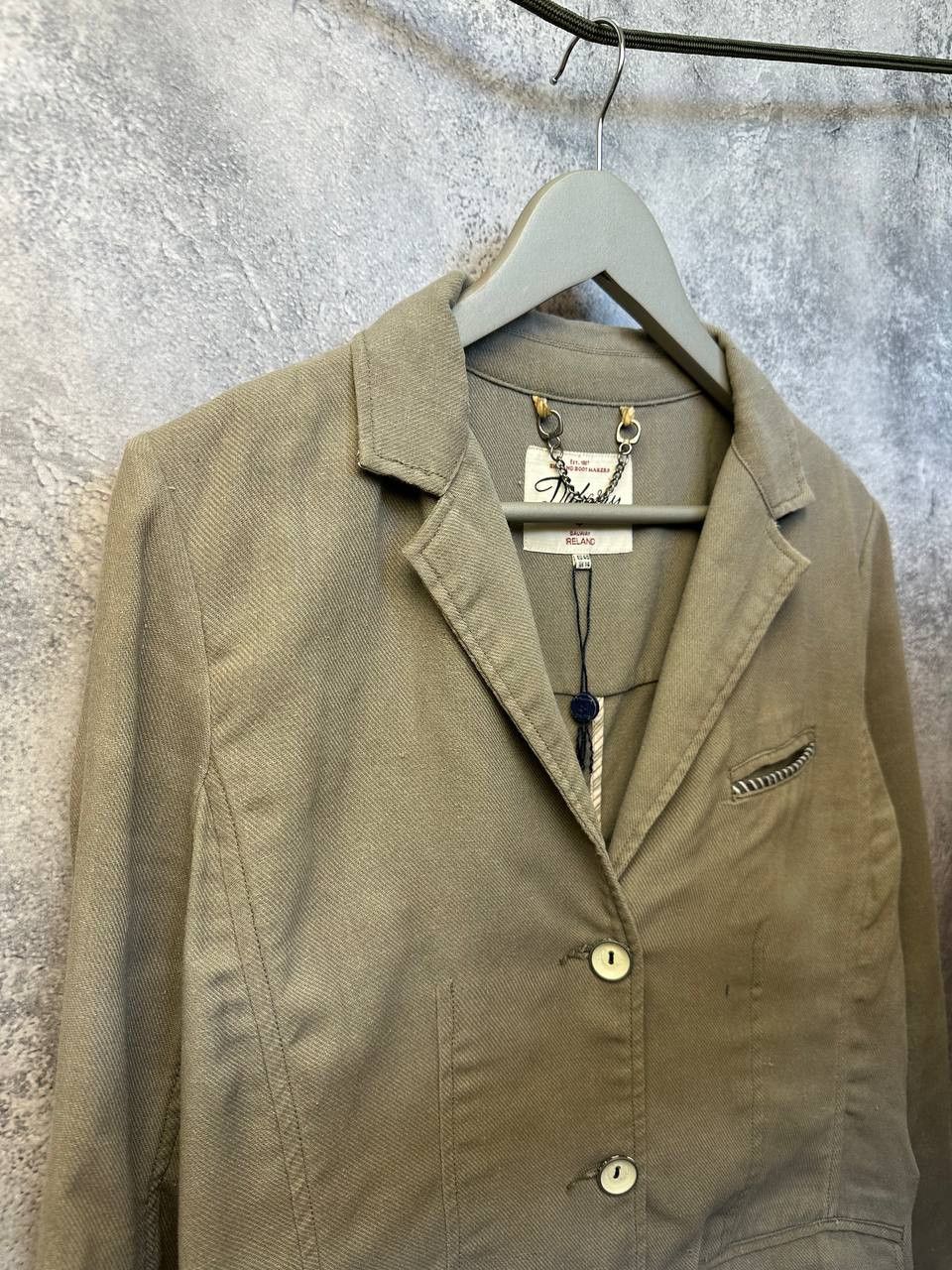 Vintage Dubarry Classic Tailored Jacket Cotton Linen Blend Size L / US 10 / IT 46 - 4 Thumbnail