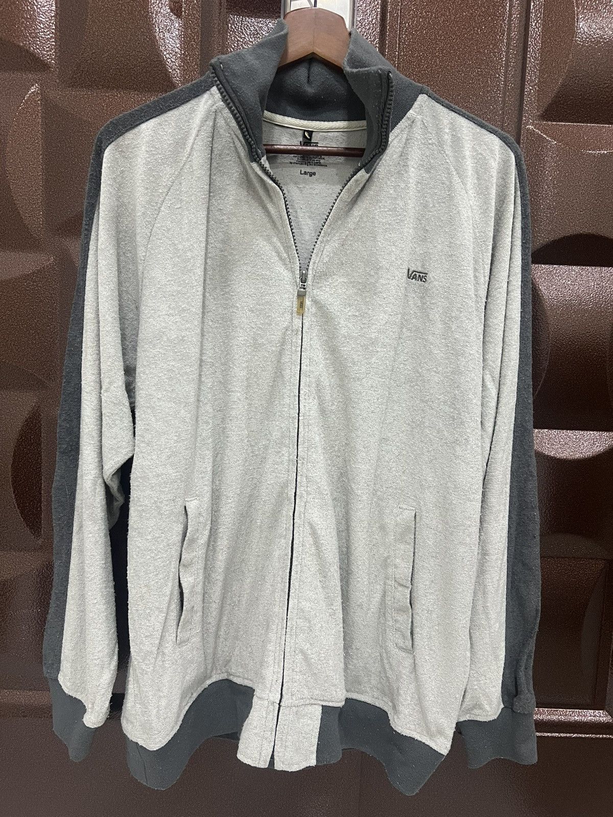Japanese Brand Vans Zip Fullover Pullover Cotton Sweatshirt Track Jacket Size US L / EU 52-54 / 3 - 2 Thumbnail
