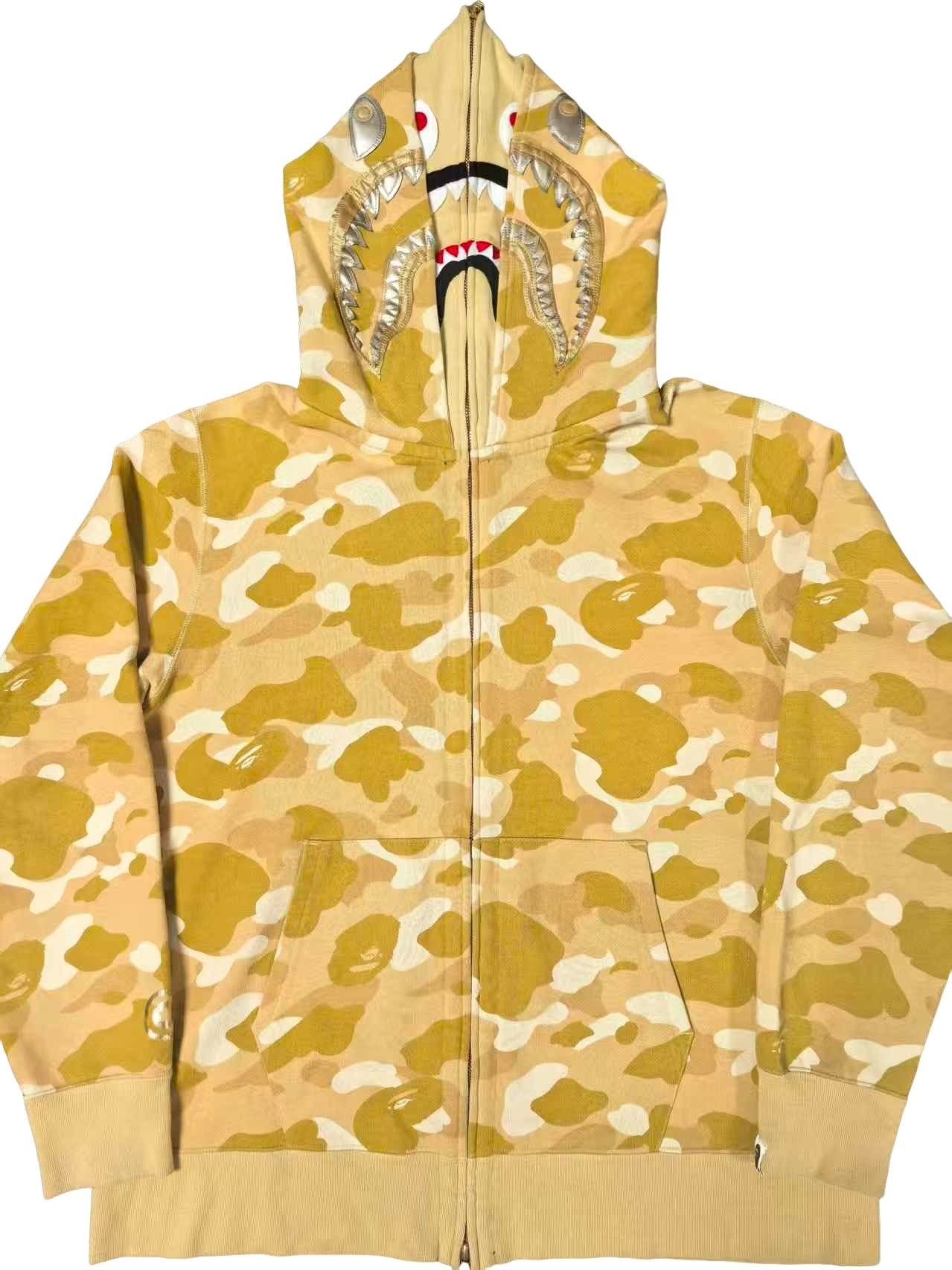 Bape Bape Yellow Camo Shark Full Zip Hoodie Size 2XL Size US XXL / EU 58 / 5 - 1 Thumbnail