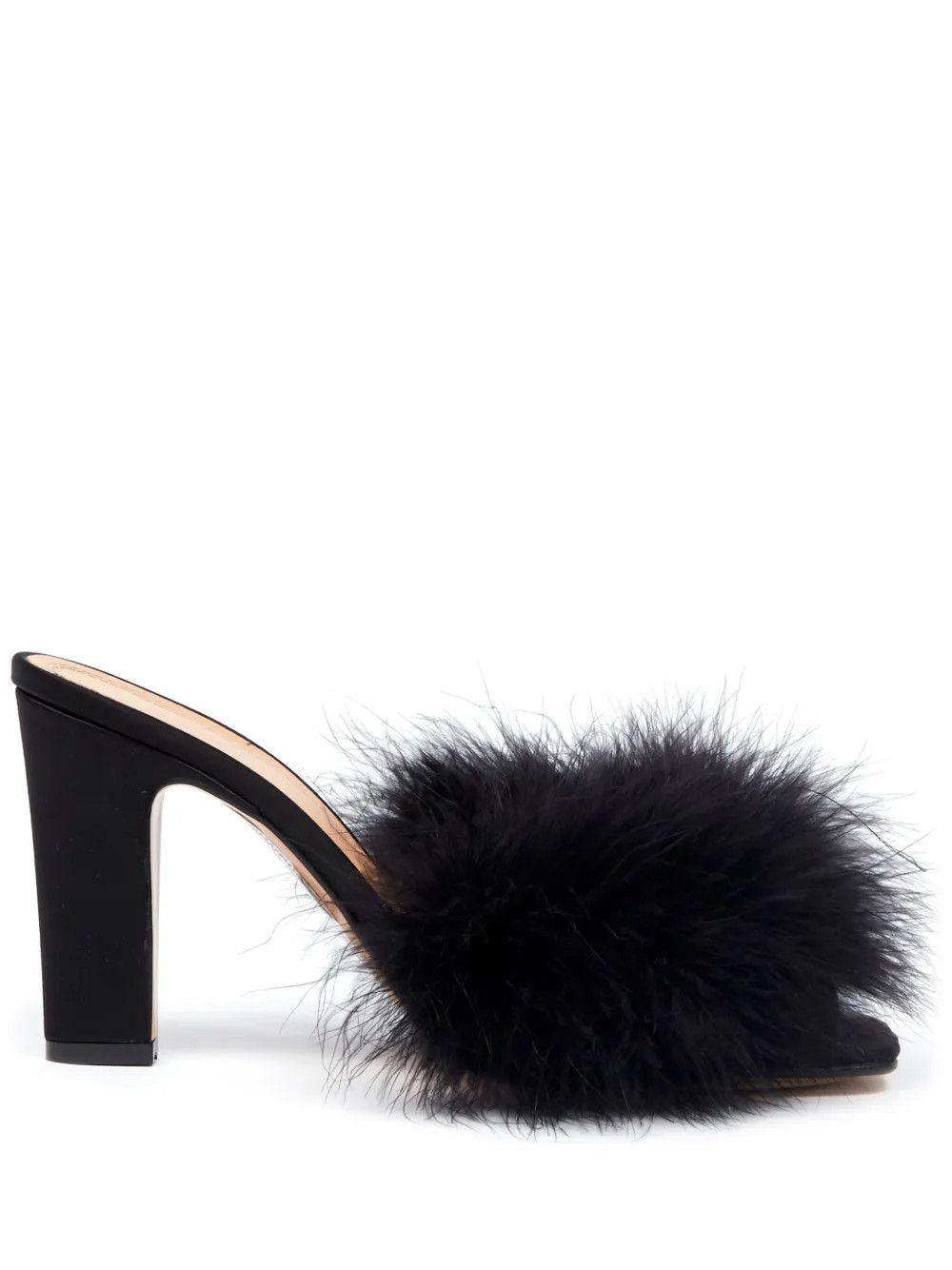 Maison Margiela o1mle0426 Feather Mules in Black Size US 8 / IT 38 - 1 Thumbnail