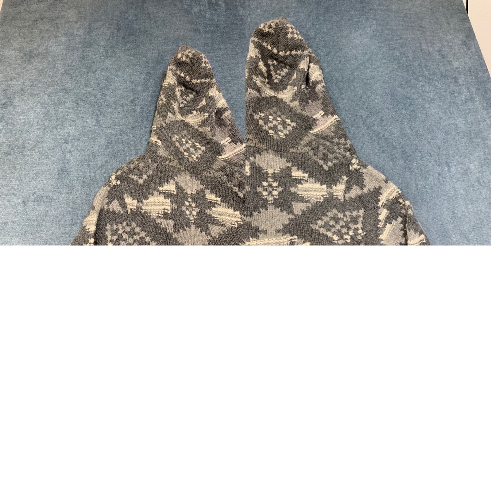 Gap Gap Sweater Womens S Gray Aztec Print Wool Tie Waist Open Front Hooded Size S / US 4 / IT 40 - 9 Thumbnail