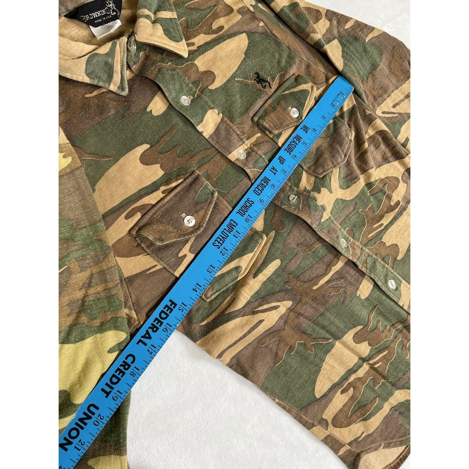Other Vintage Browning Camo Longsleeve Button Up Shirt Made In USA Size US S / EU 44-46 / 1 - 4 Thumbnail