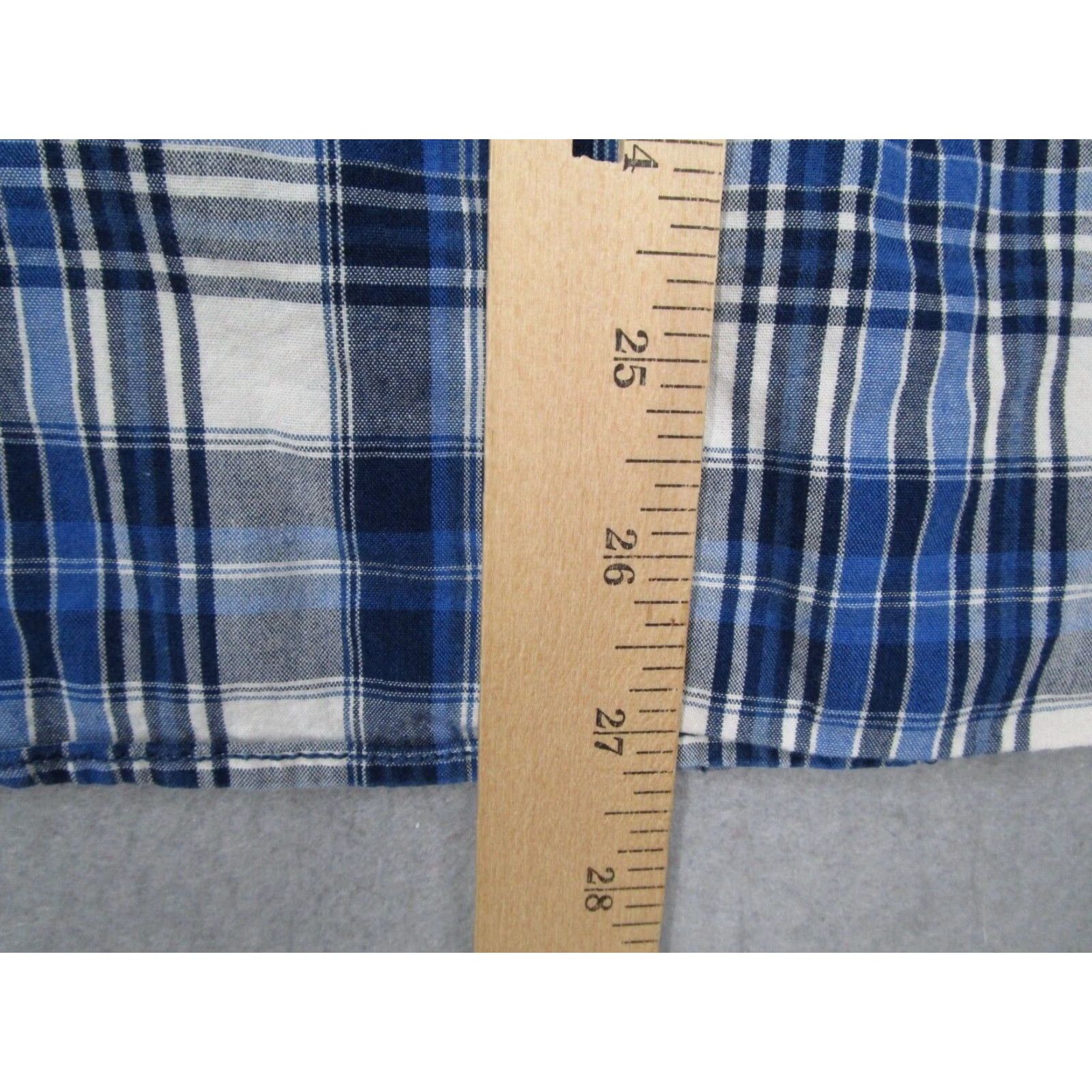 Lucky Brand VINTAGE Lucky Brand Men's Short Sleeve Plaid Western Button-Up Shirt L Blue Cotton Style Cowgirl Retro Size US L / EU 52-54 / 3 - 7 Thumbnail