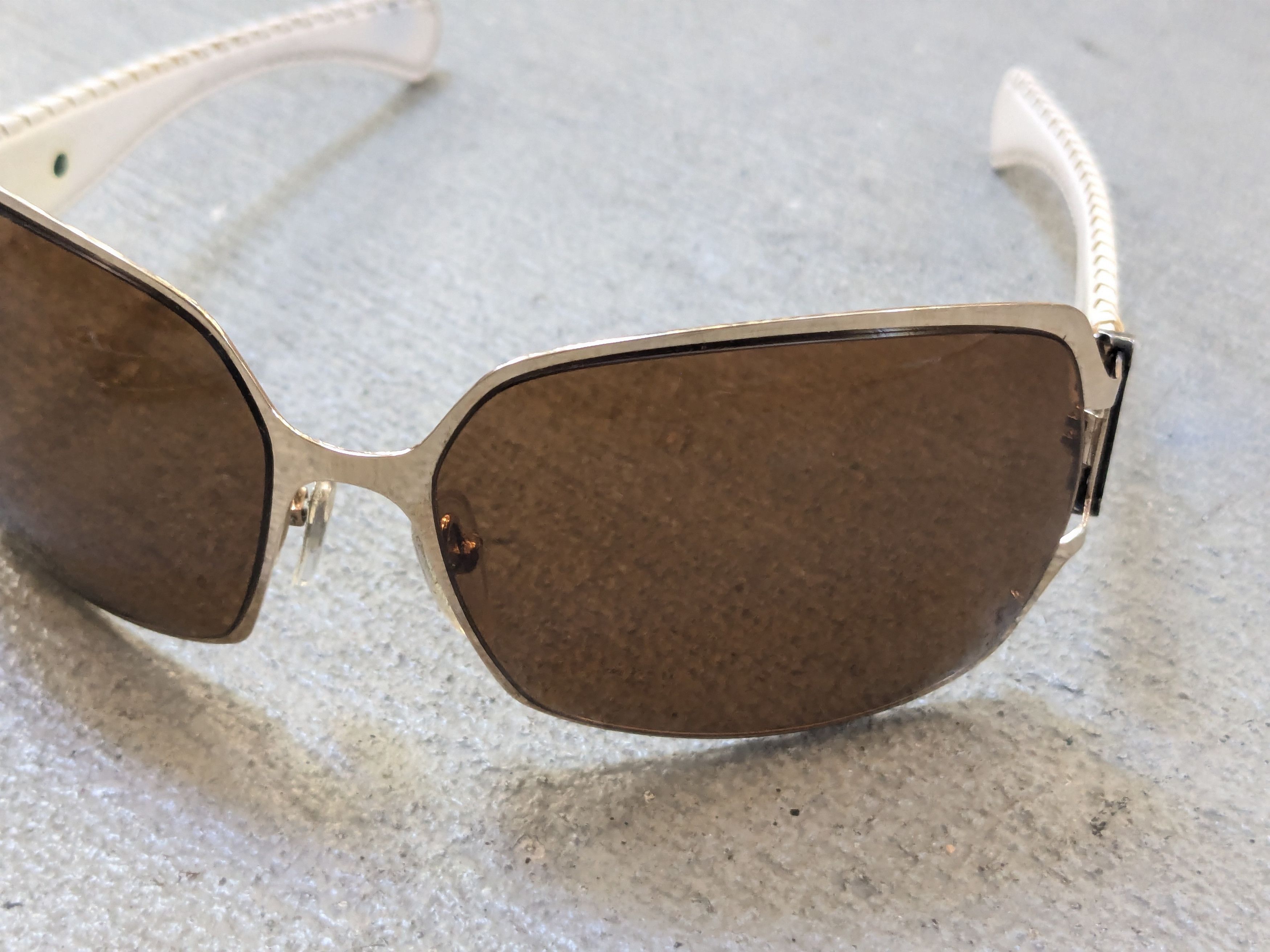 Chrome Hearts Chrome Hearts Poon II Sunglasses Brown White Leather Cross Size ONE SIZE - 6 Thumbnail