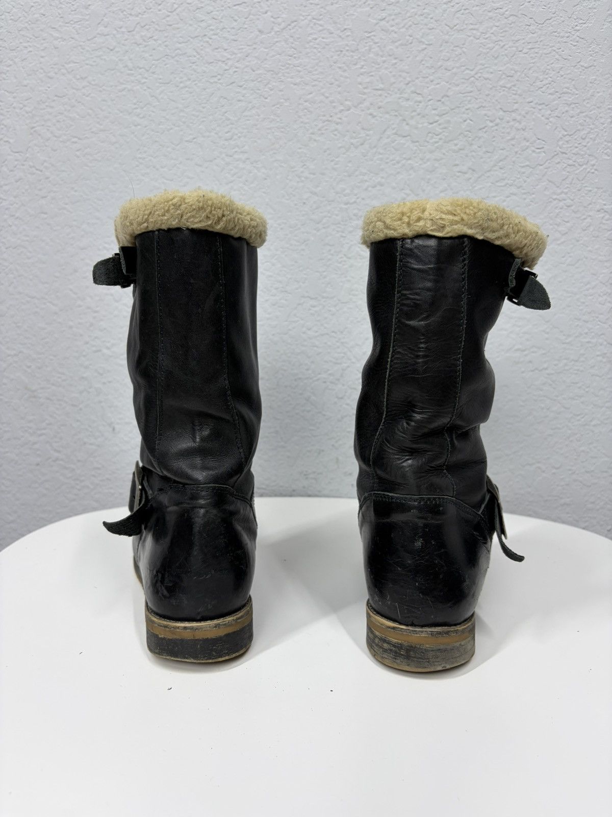 If Six Was Nine Vintage Like Maison Margiela Tabi Leather Biker Boots 00s Size US 8 / EU 41 - 10 Thumbnail
