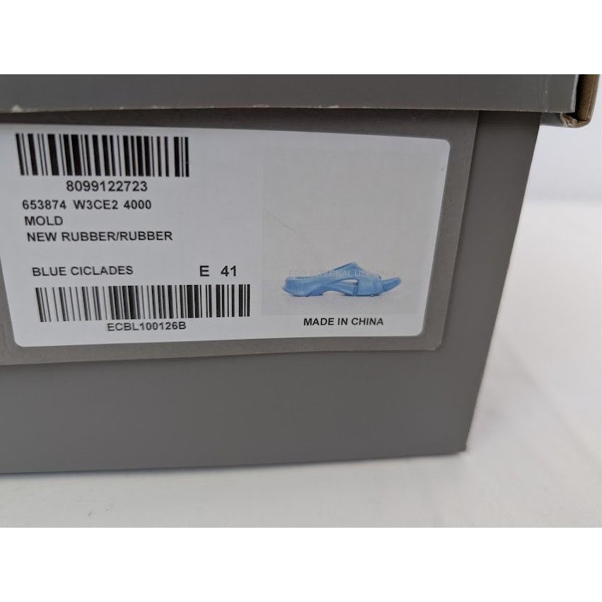 Balenciaga o1rshd1 Rubber Mold Slide Sandals in Blue 41 Size US 8 / EU 41 - 22 Thumbnail