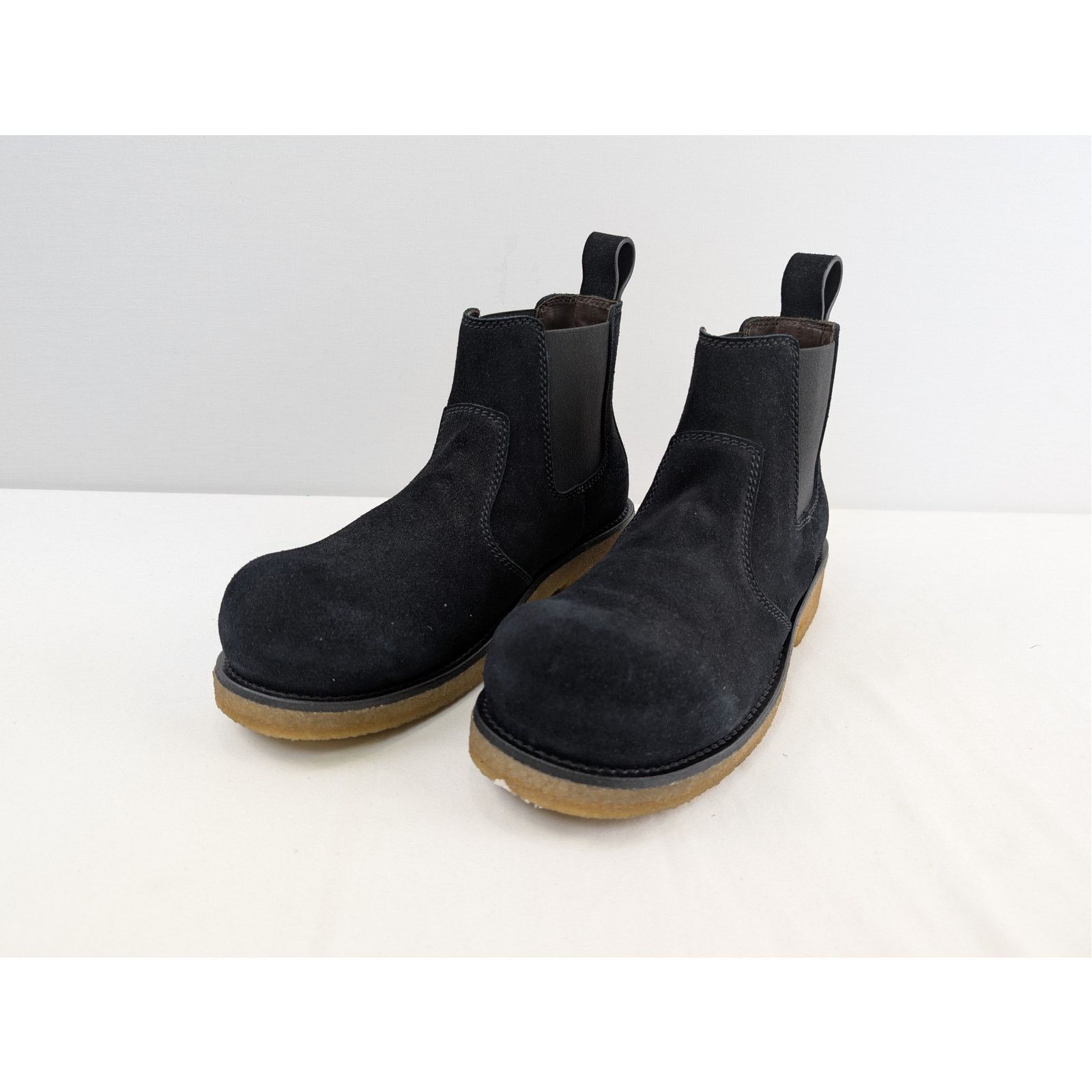 Bottega Veneta o1rshd1 Deep Nubuck Helium Ankle Boots in Black Size US 8 / EU 41 - 8 Thumbnail