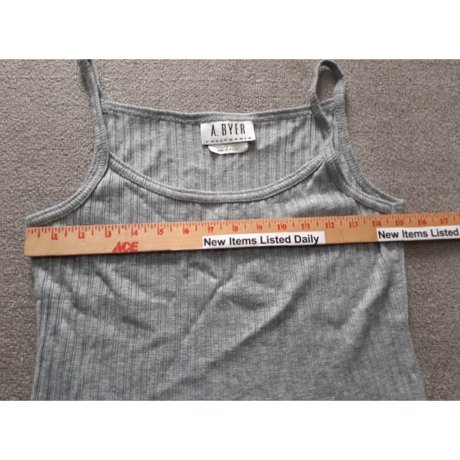 Vintage A. Byer Top Shirt Womens Juniors Large L Gray Tank Top Size L / US 10 / IT 46 - 4 Thumbnail