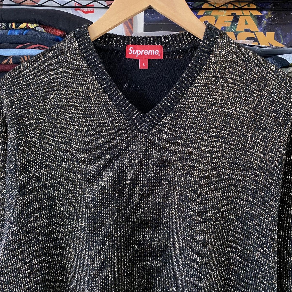 Supreme Supreme Tinsel Sweater Black Gold 2016 Size US L / EU 52-54 / 3 - 2 Thumbnail