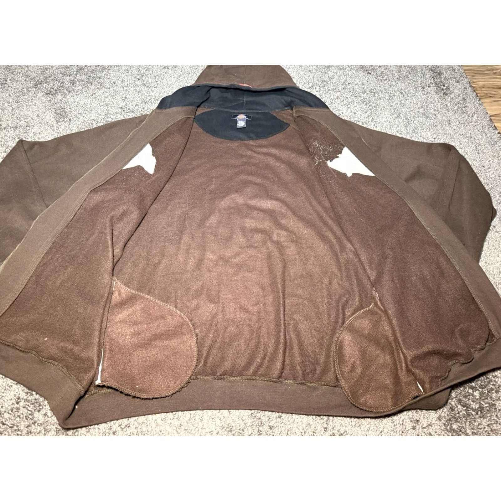 Dickies VINTAGE Dickies Full Zip Hoodie XL Brown Camo Logo Airbrushed Gremlin Cool Mens Hoodie Adult XL Brown Camo Gremlin Logo Zipper Pockets Size US XL / EU 56 / 4 - 8 Thumbnail