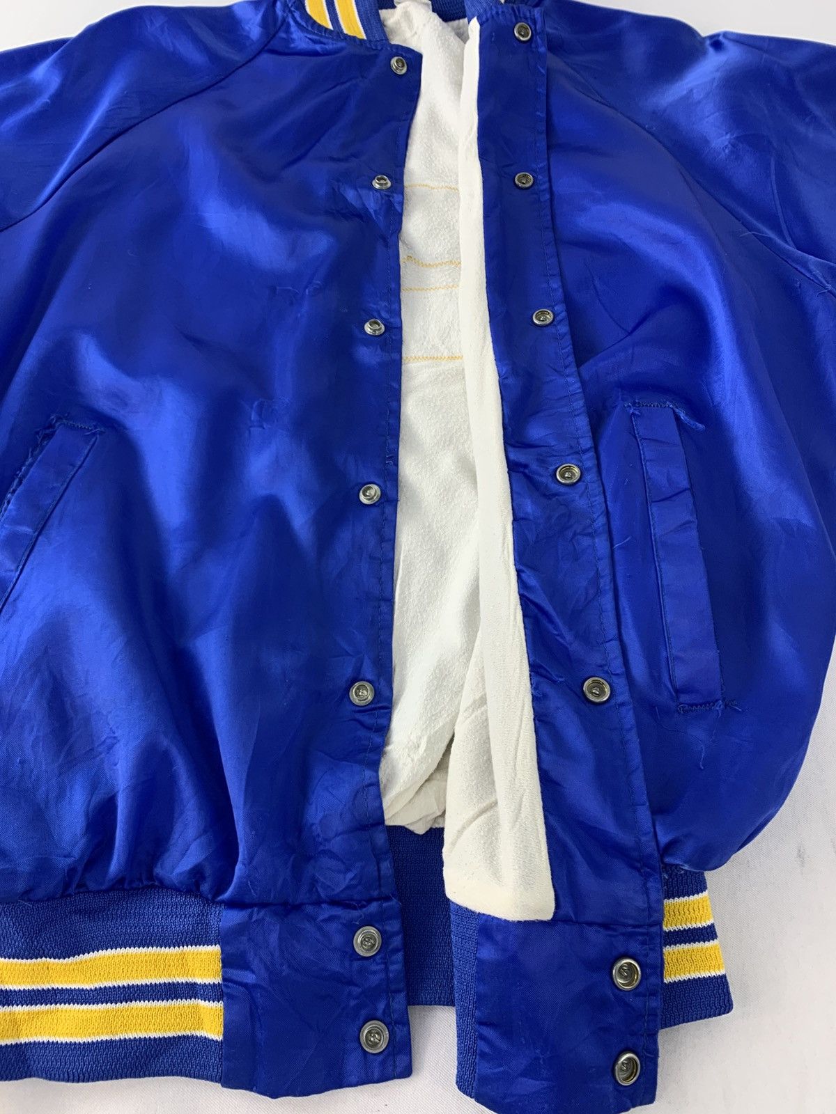 Other 90s Castle Knight Blue Satin Bomber Varsity Jacke Size US M / EU 48-50 / 2 - 4 Thumbnail
