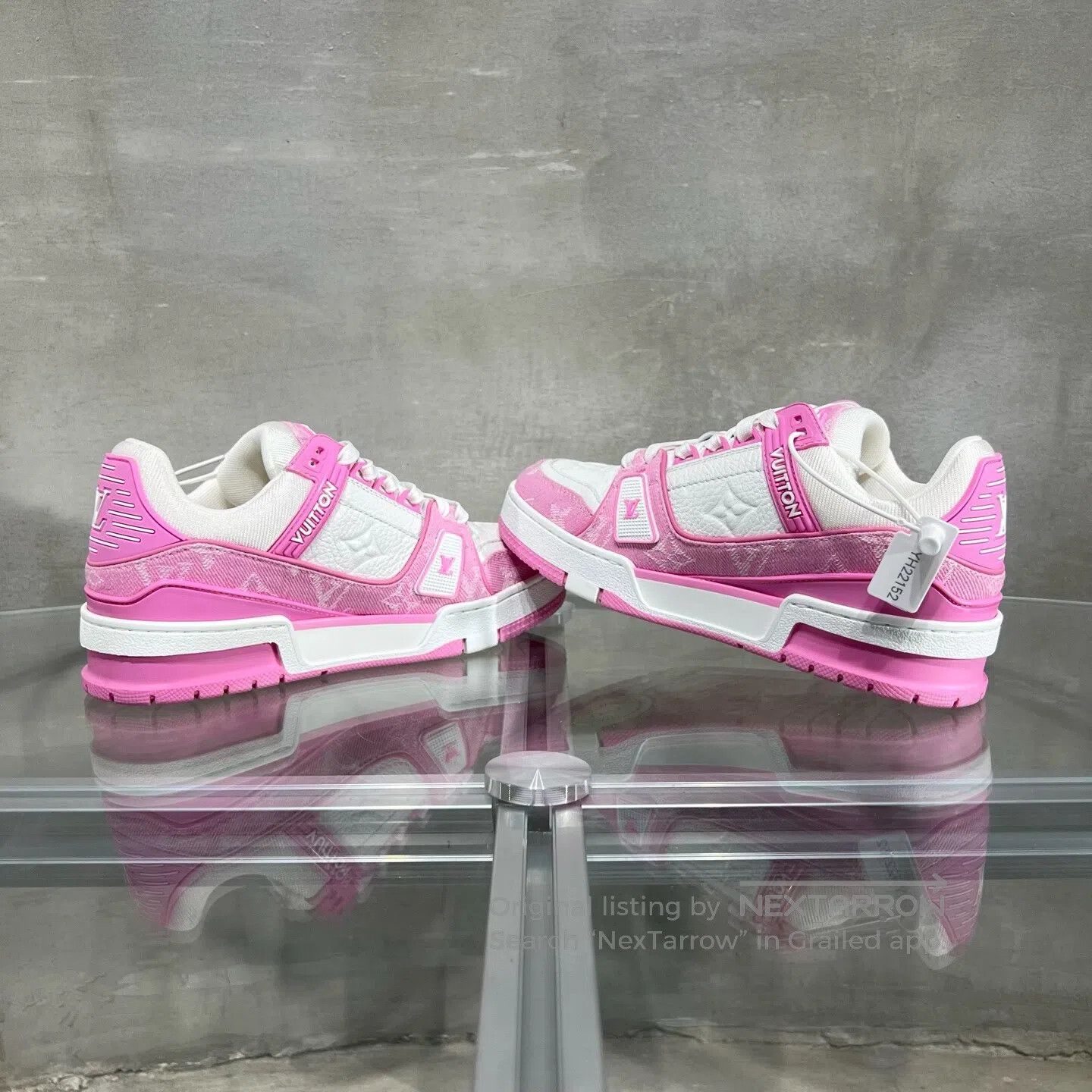 Louis Vuitton Louis Vuitton Trainer Pink and White Jeans shoes Size US 5 / IT 35 - 4 Thumbnail
