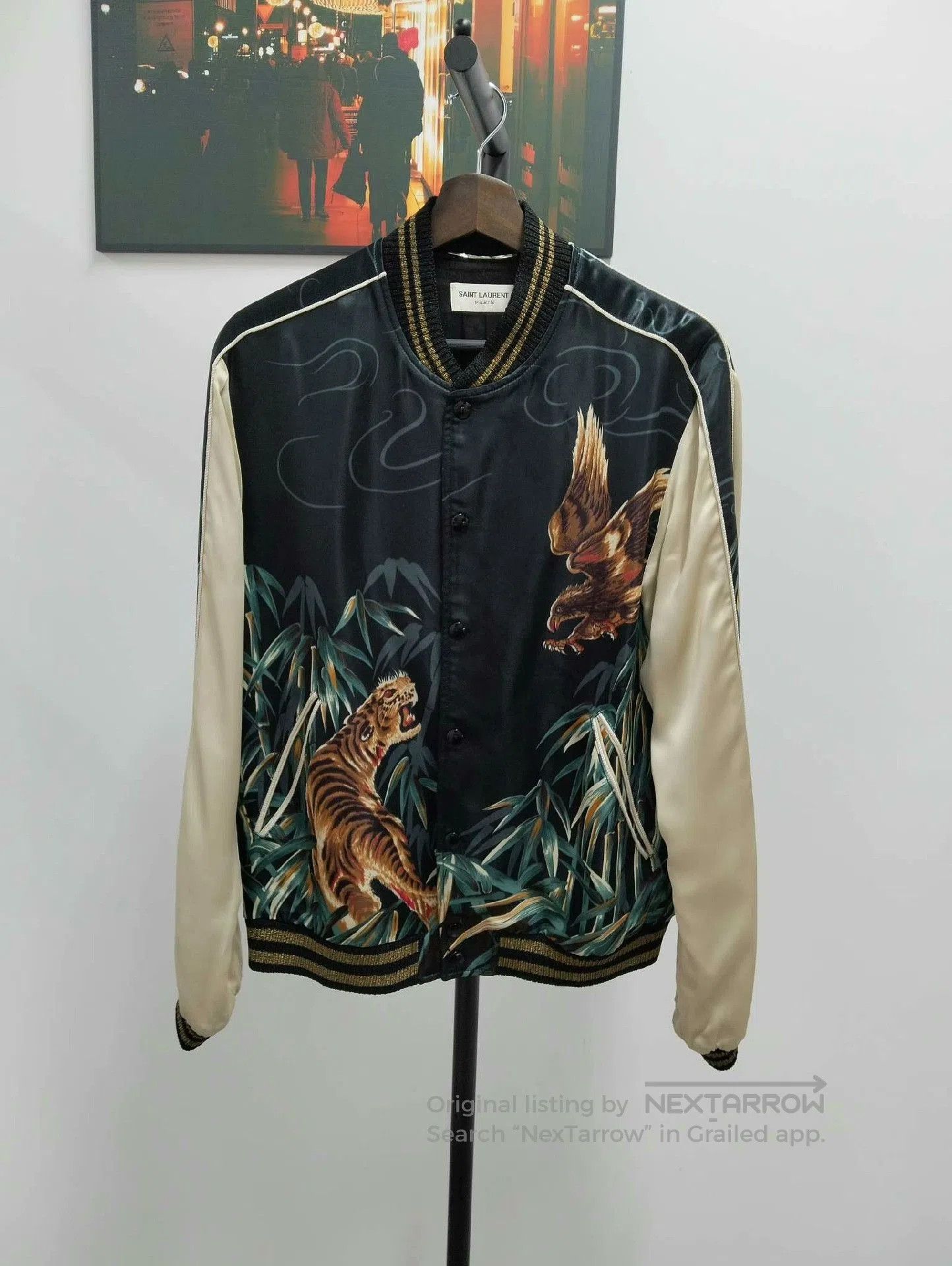 Saint Laurent Paris Saint Laurent Tiger Eagle Embroidered Bomber Jacket. Size US S / EU 44-46 / 1 - 1 Thumbnail
