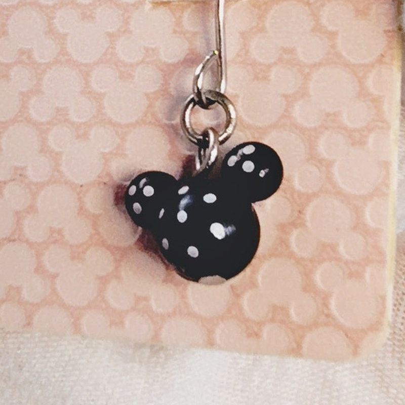 Disney Disney Parks Mickey Dangle Earrings Black White Polka Dots Size ONE SIZE - 5 Thumbnail
