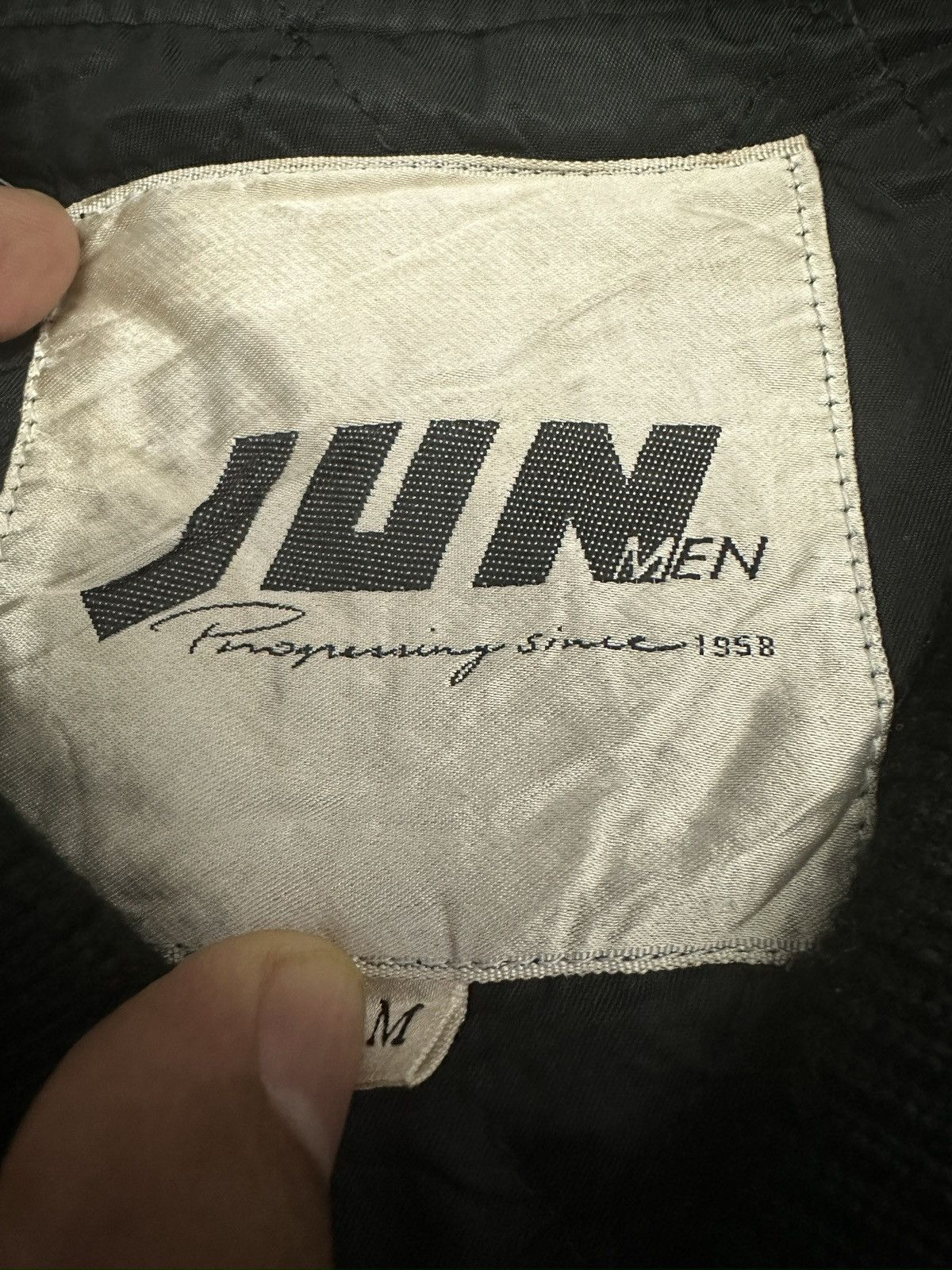 Jun Takahashi 🔥Vintage Jun Men Leather Sleeve Varsity Jacket Size US M / EU 48-50 / 2 - 6 Thumbnail